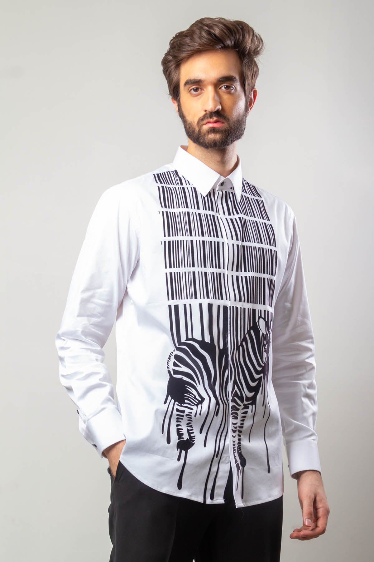 Zebra Hand Painted Shirt