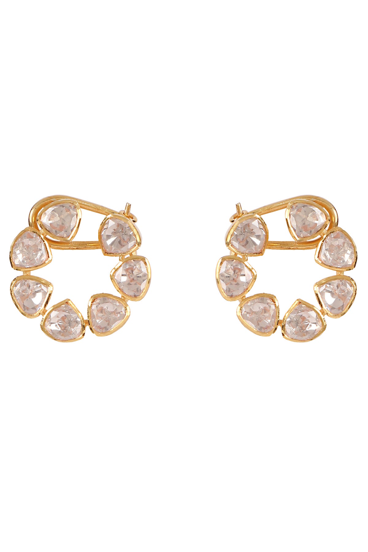 Zircon Polki Cocktail Earrings