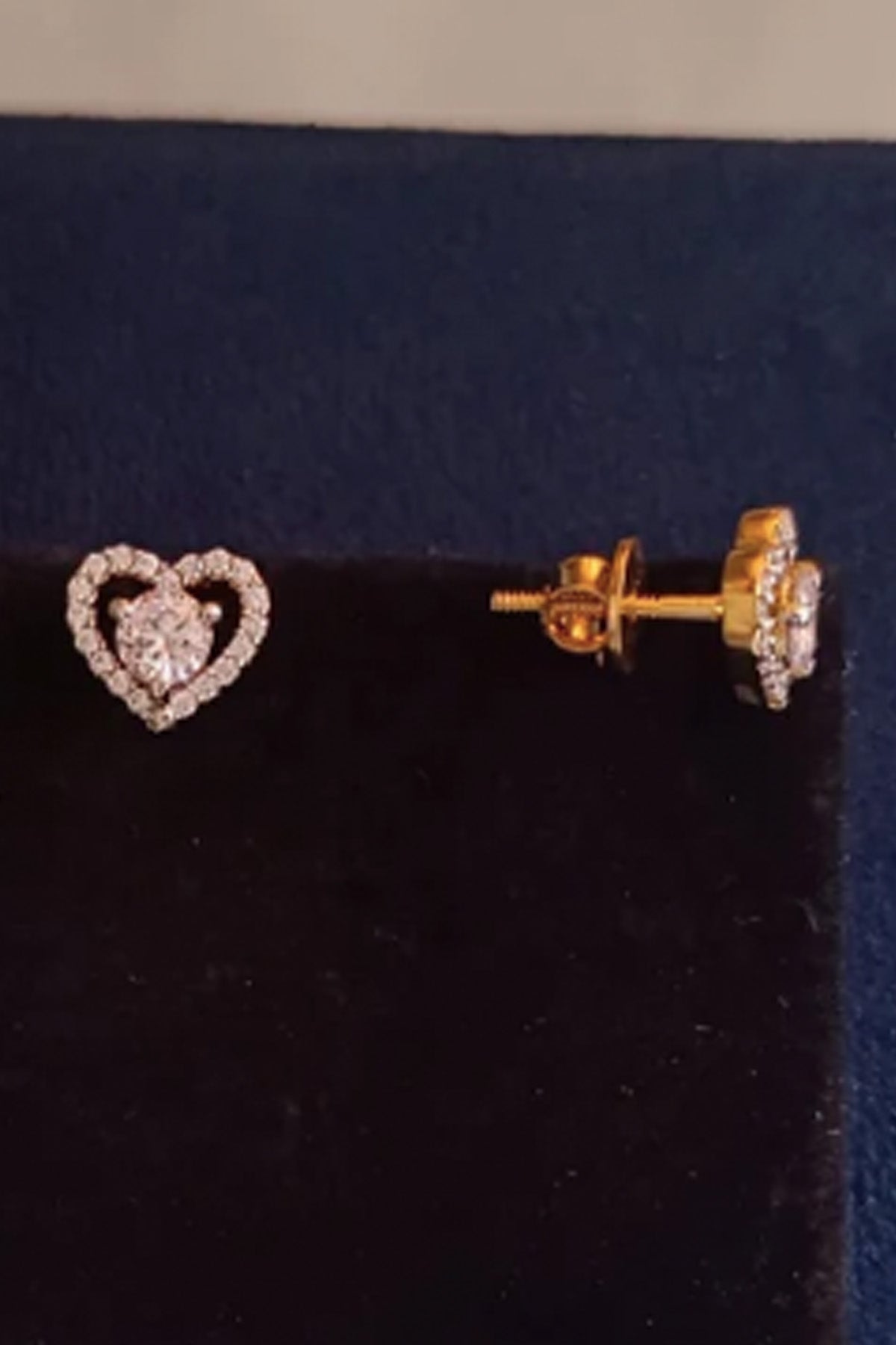 Zirconia Heart Studs