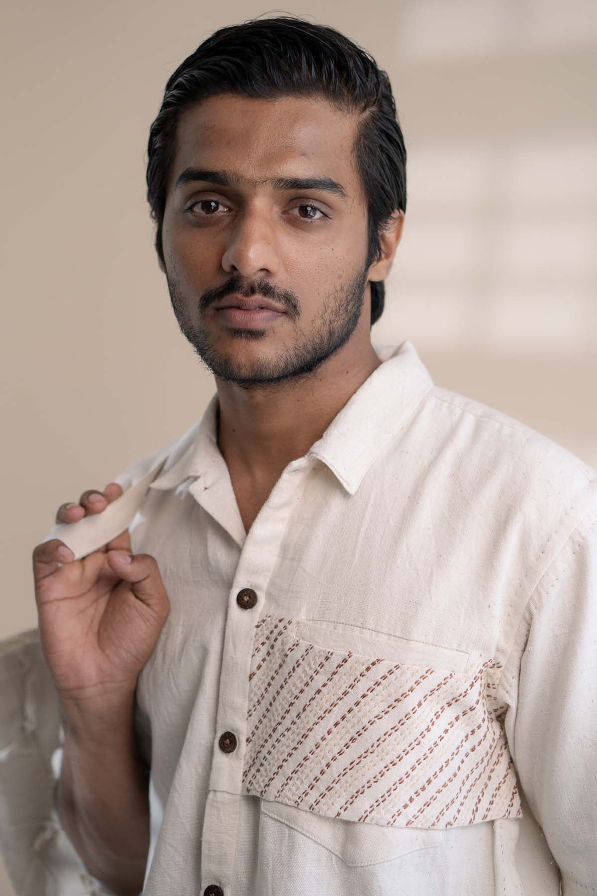 100% Cotton Flap Collar Shirt