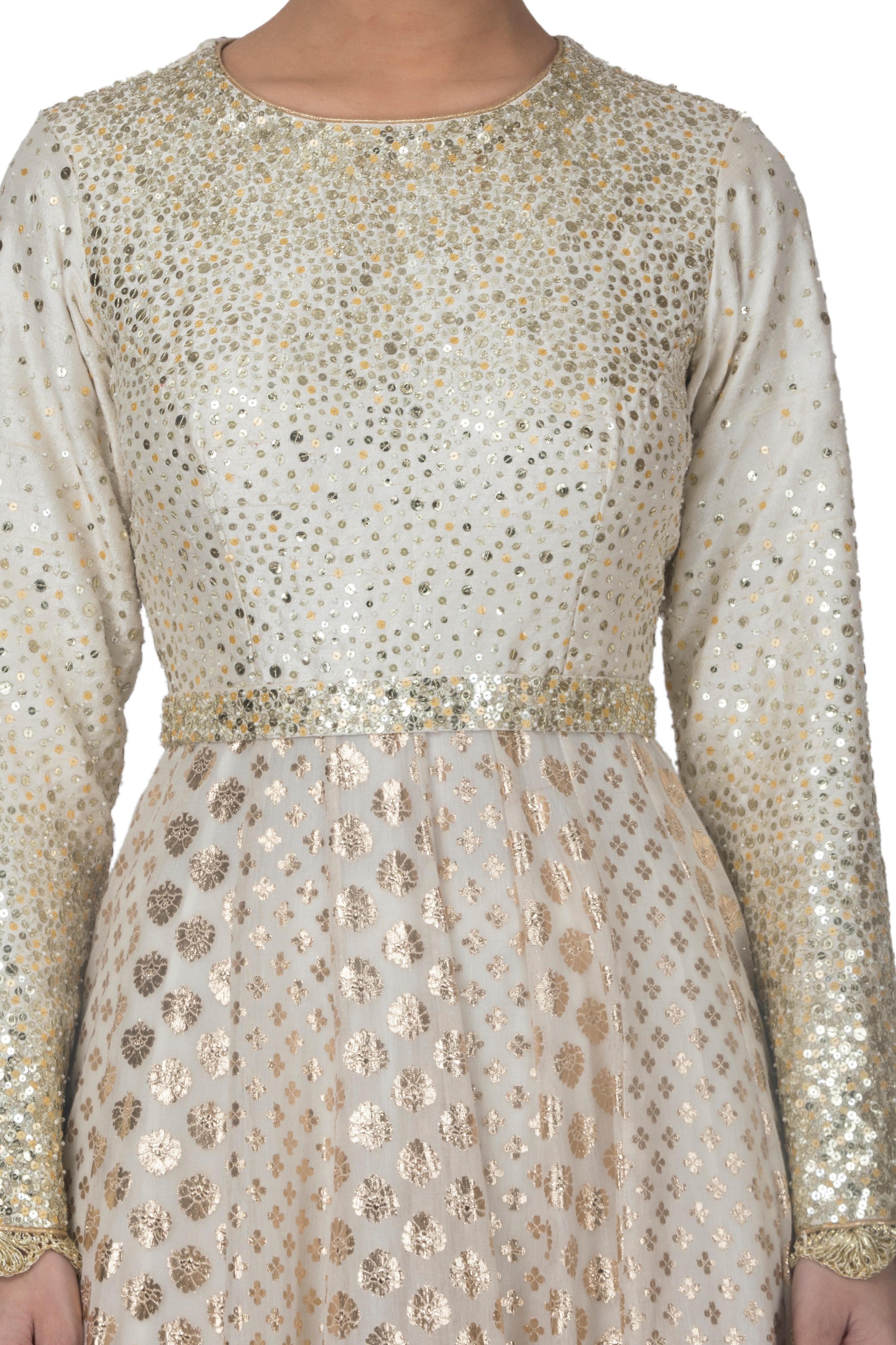 Ombre Chanderi Anarkali Set