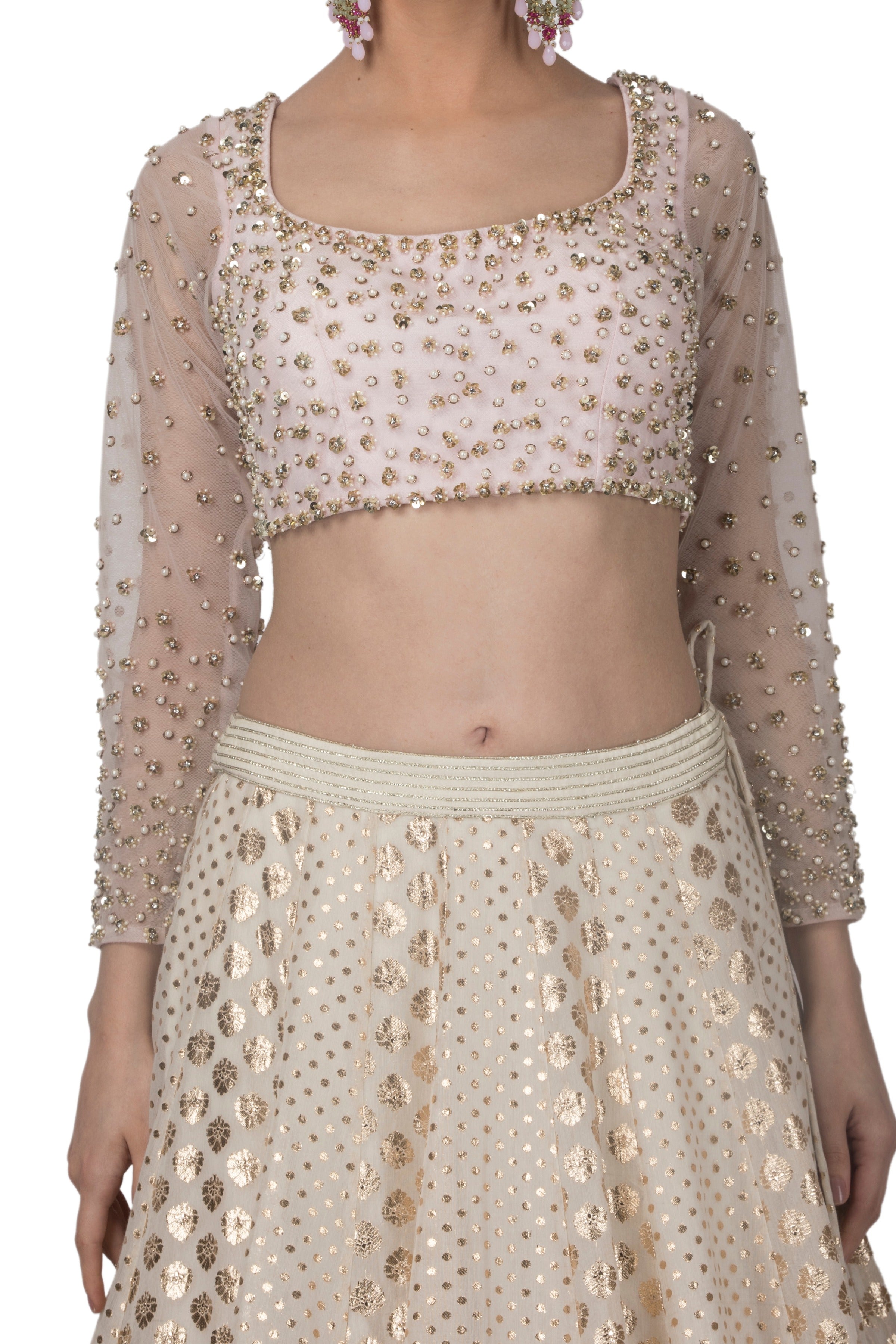 Sequins Work Ombre Lehenga Set