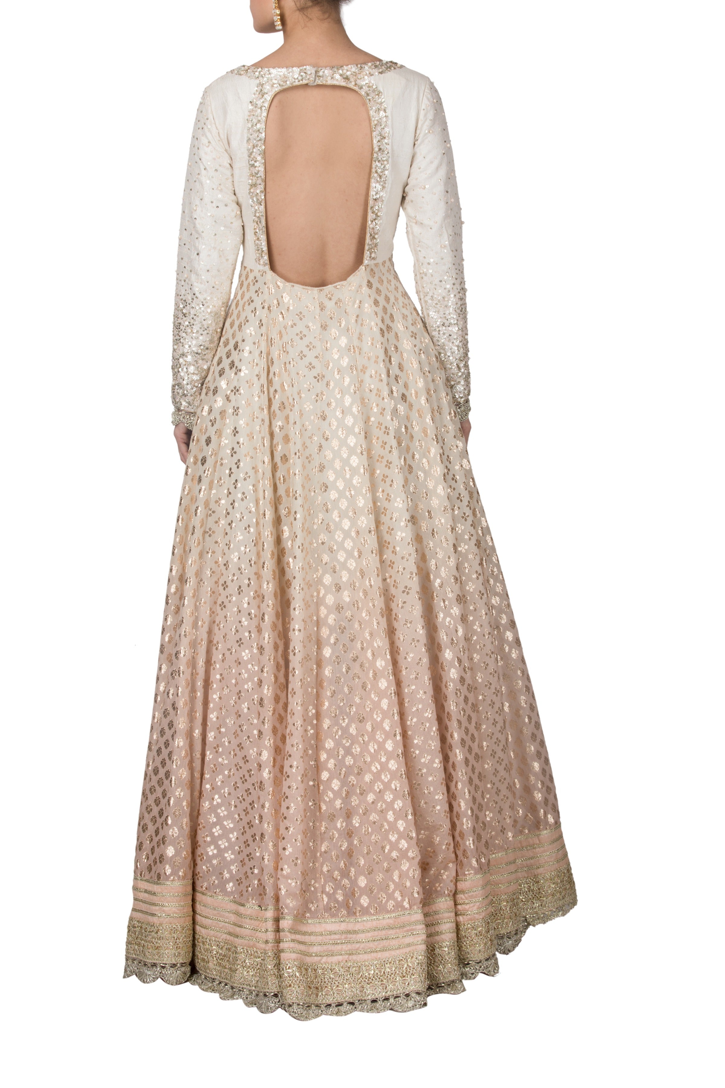 Embroidered Ombre Anarkali Set