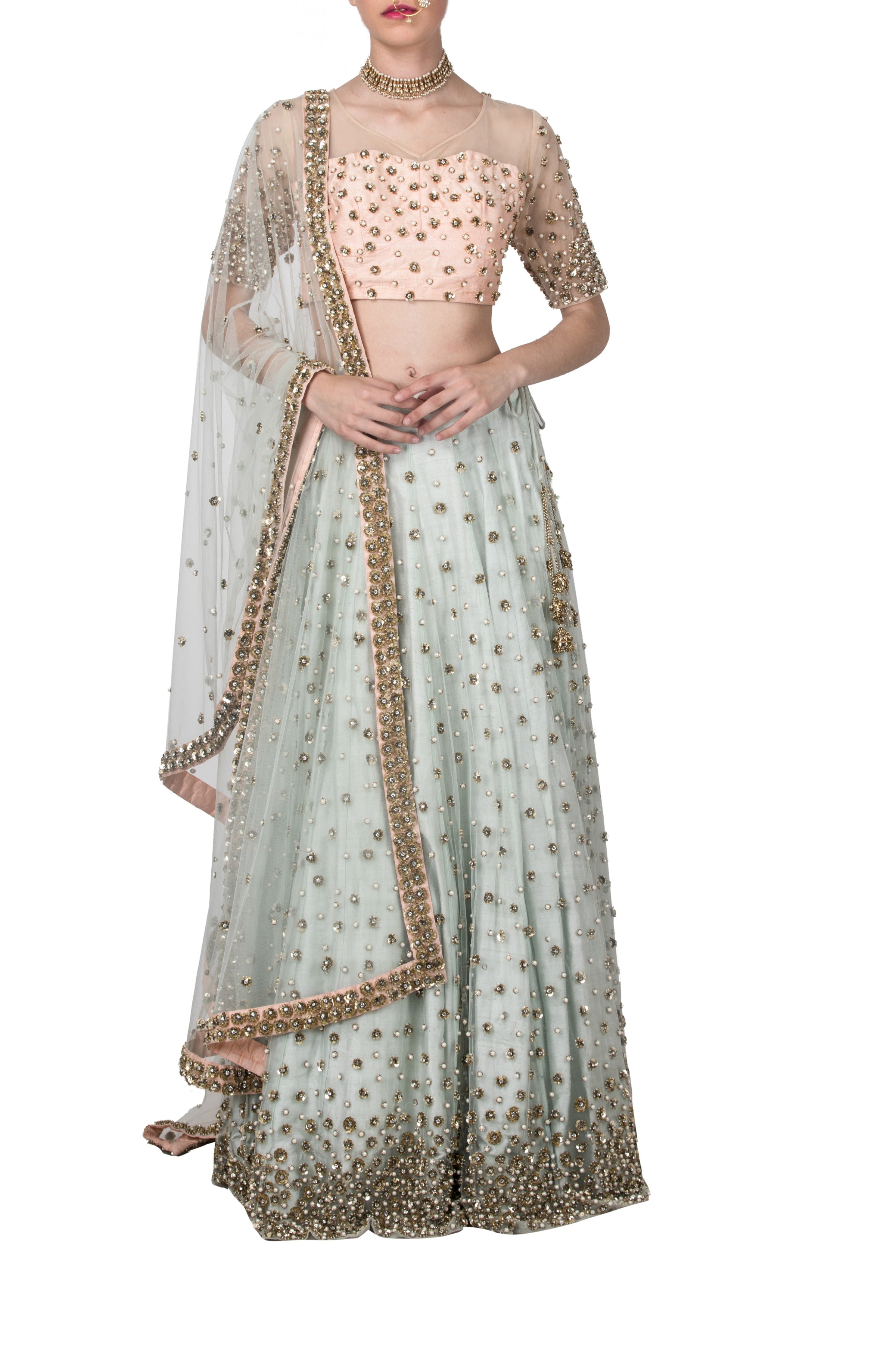 Sequins Embroidered Lehenga Set