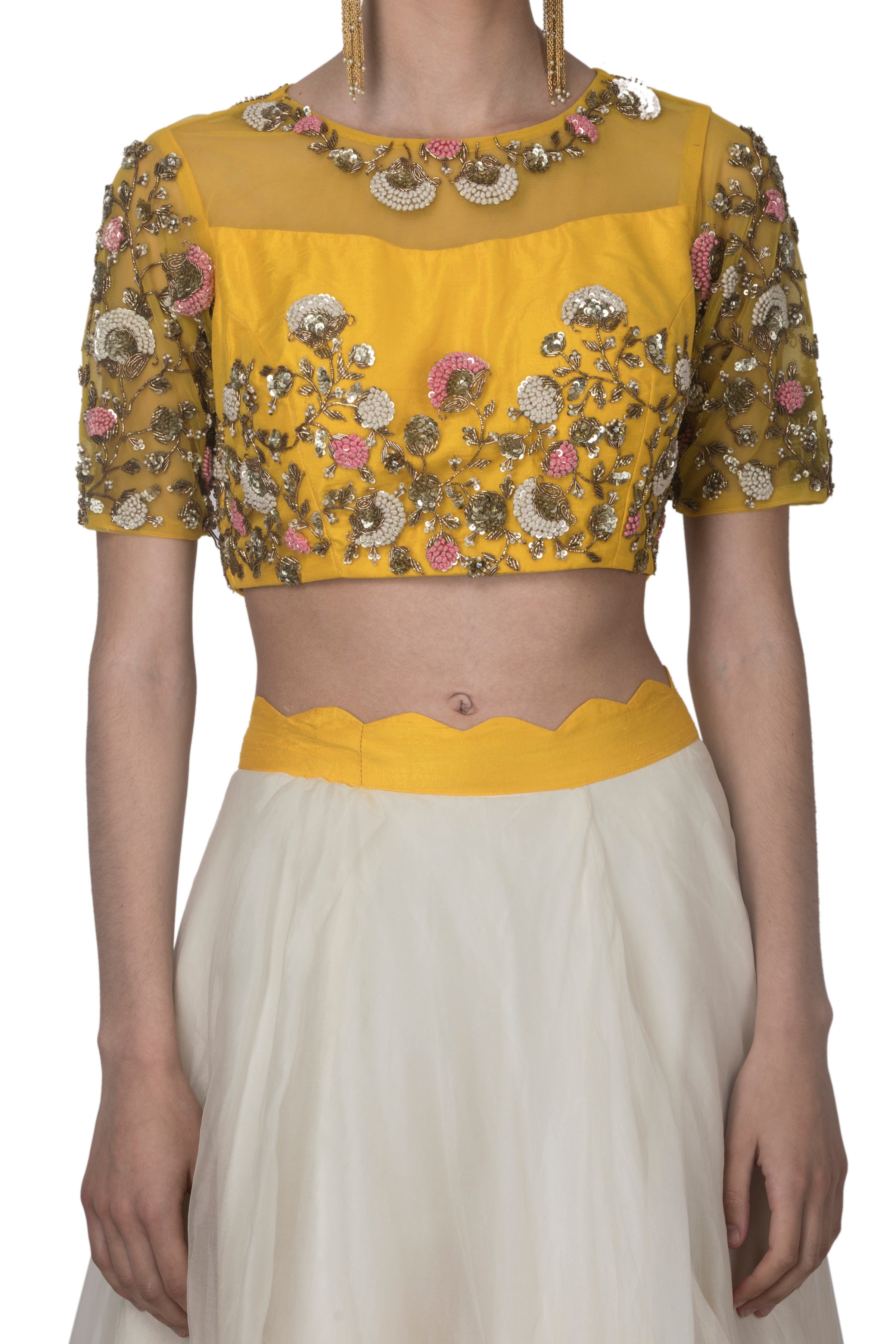 Ombre French Knot Lehenga Set