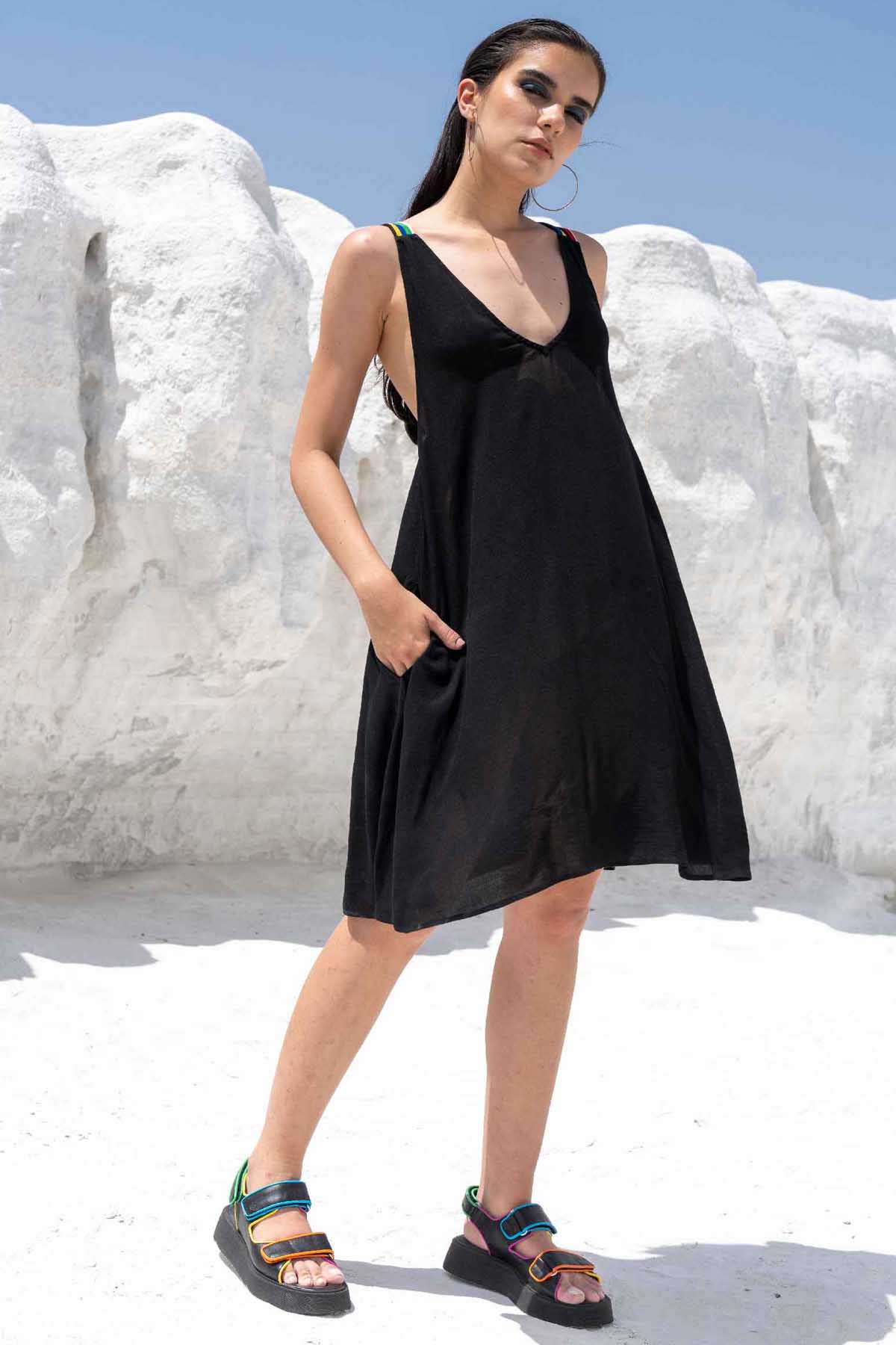 Buy A-Line Viscose Rayon Dress By Beachbum Online