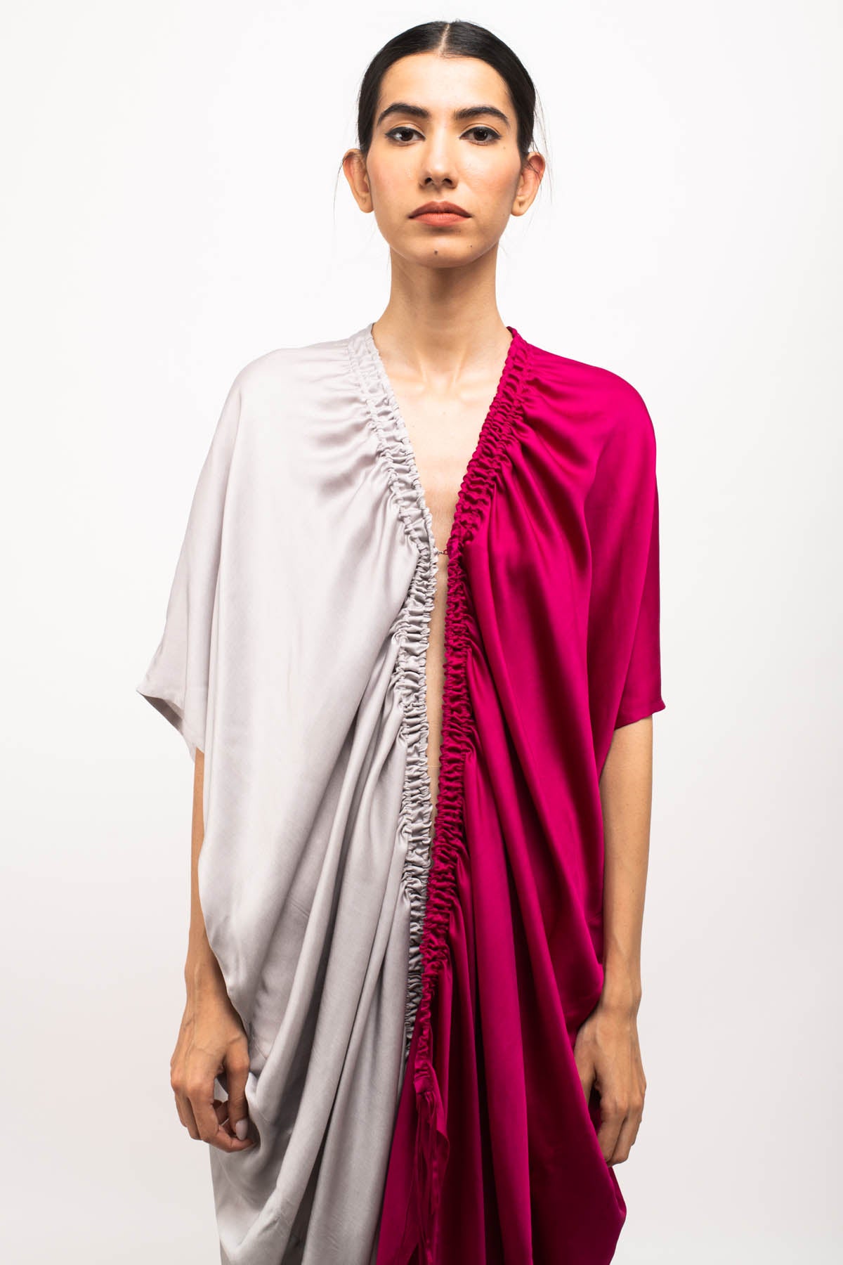 Adjustable Front Ruched Dress