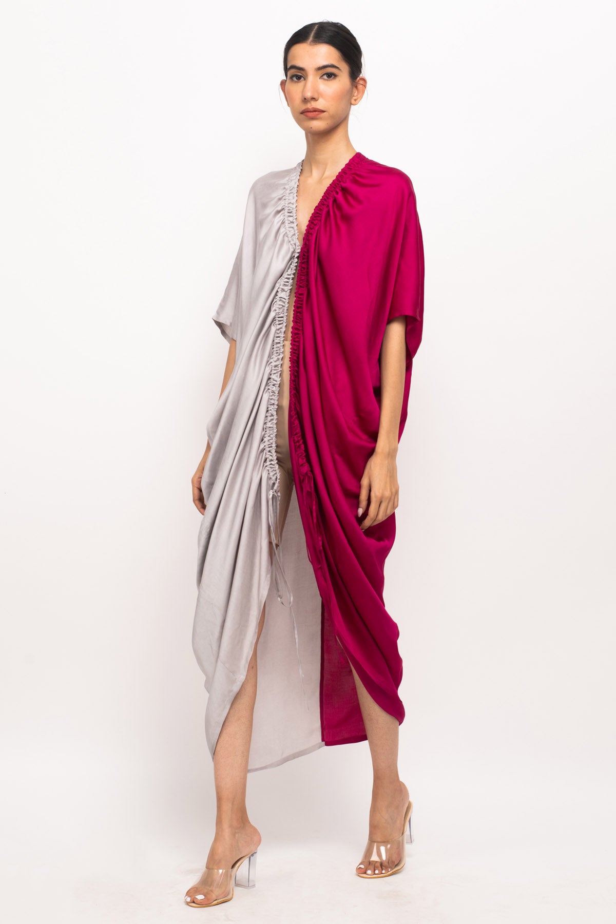 Adjustable Front Ruched Dress