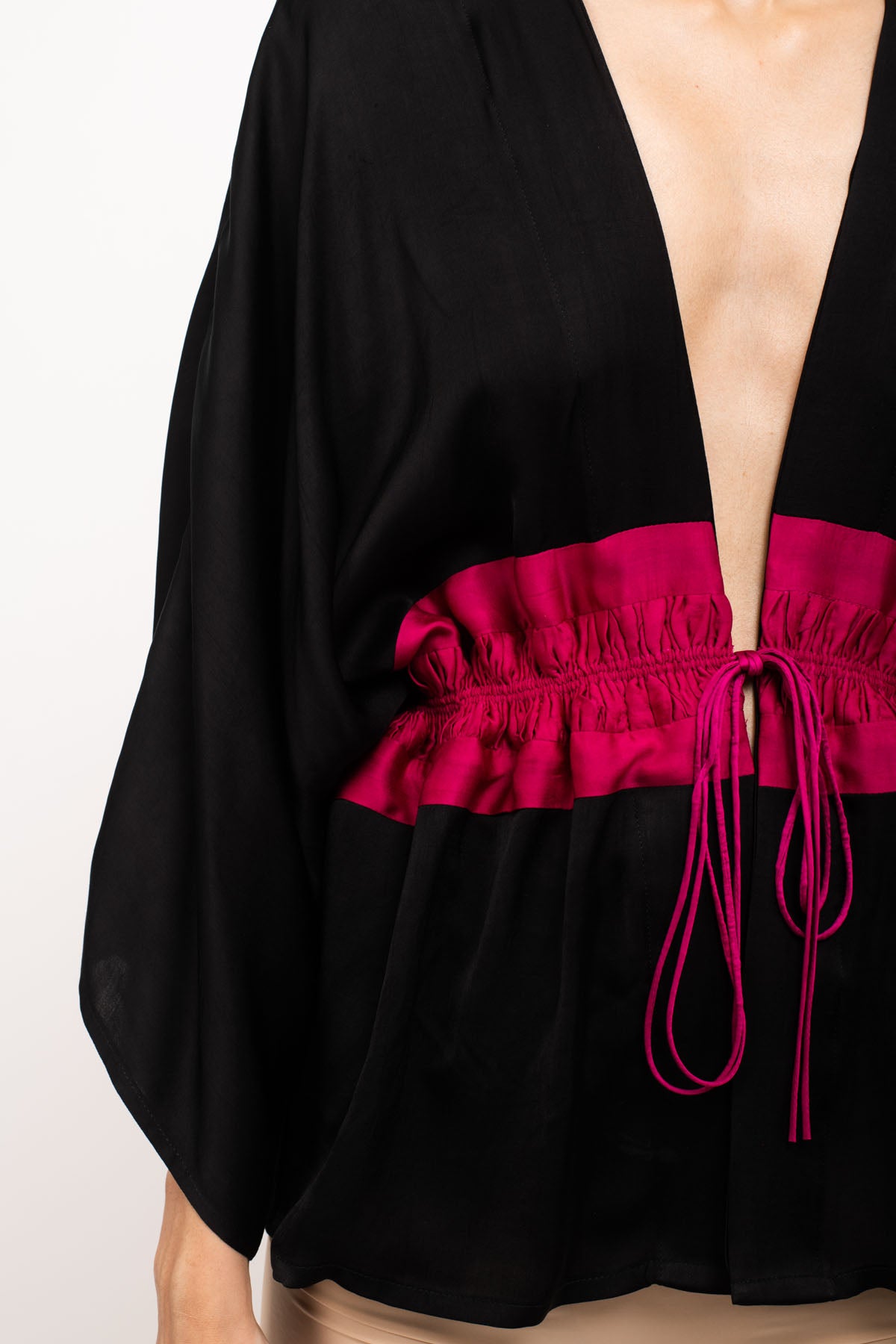 Adjustable Front Ruched Short Cape