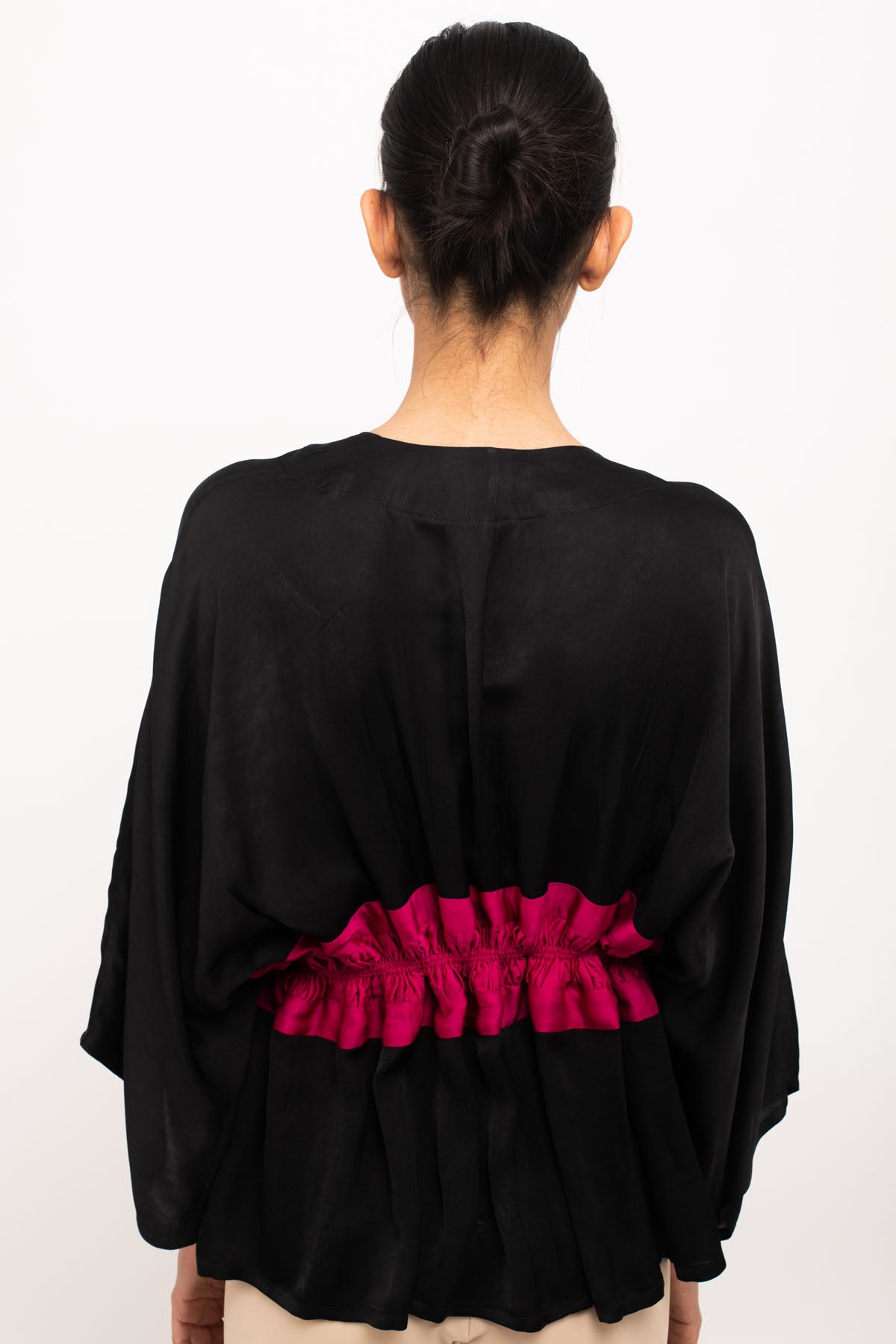 Adjustable Front Ruched Short Cape