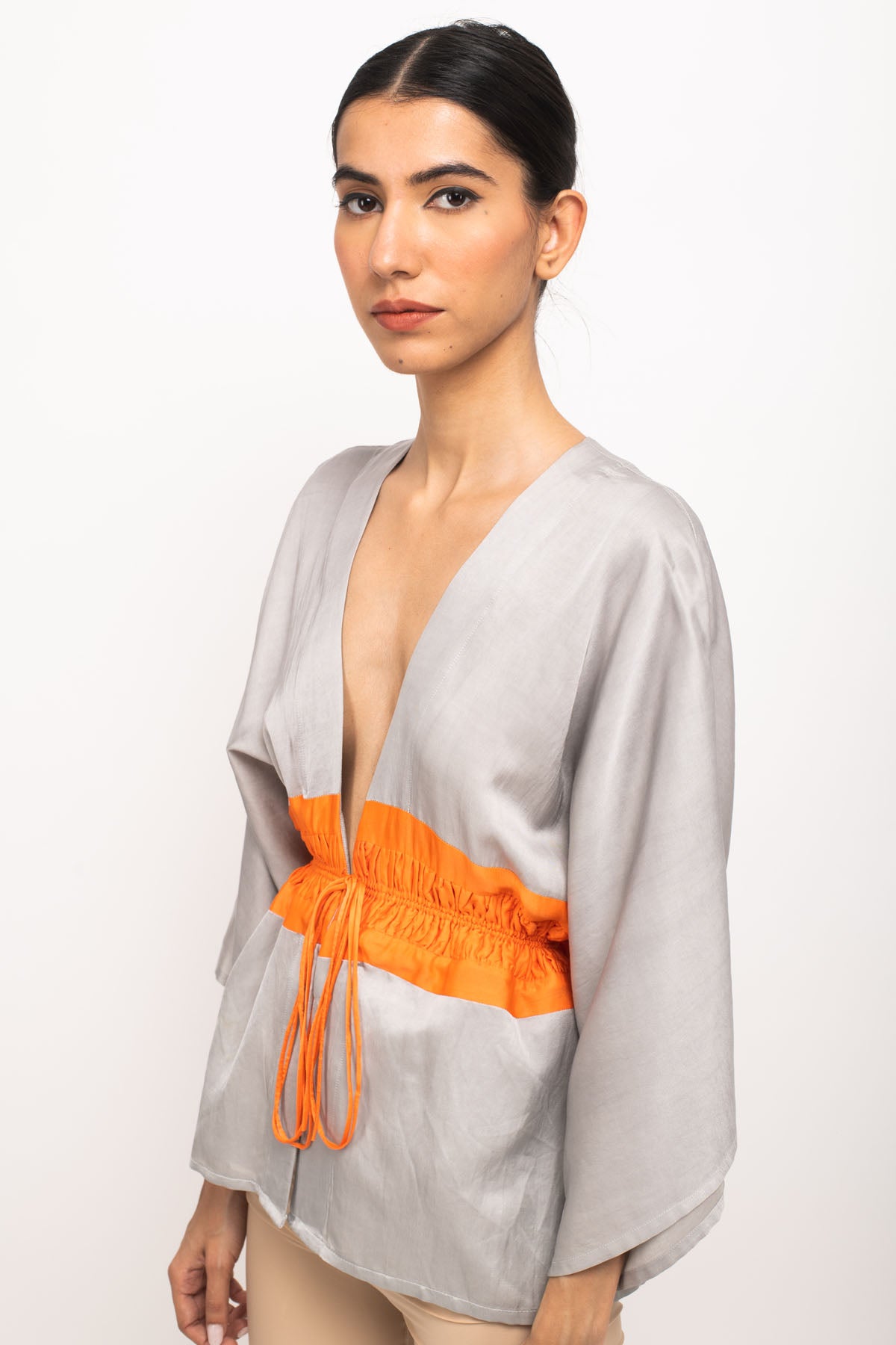 Adjustable Ruched Short Cape