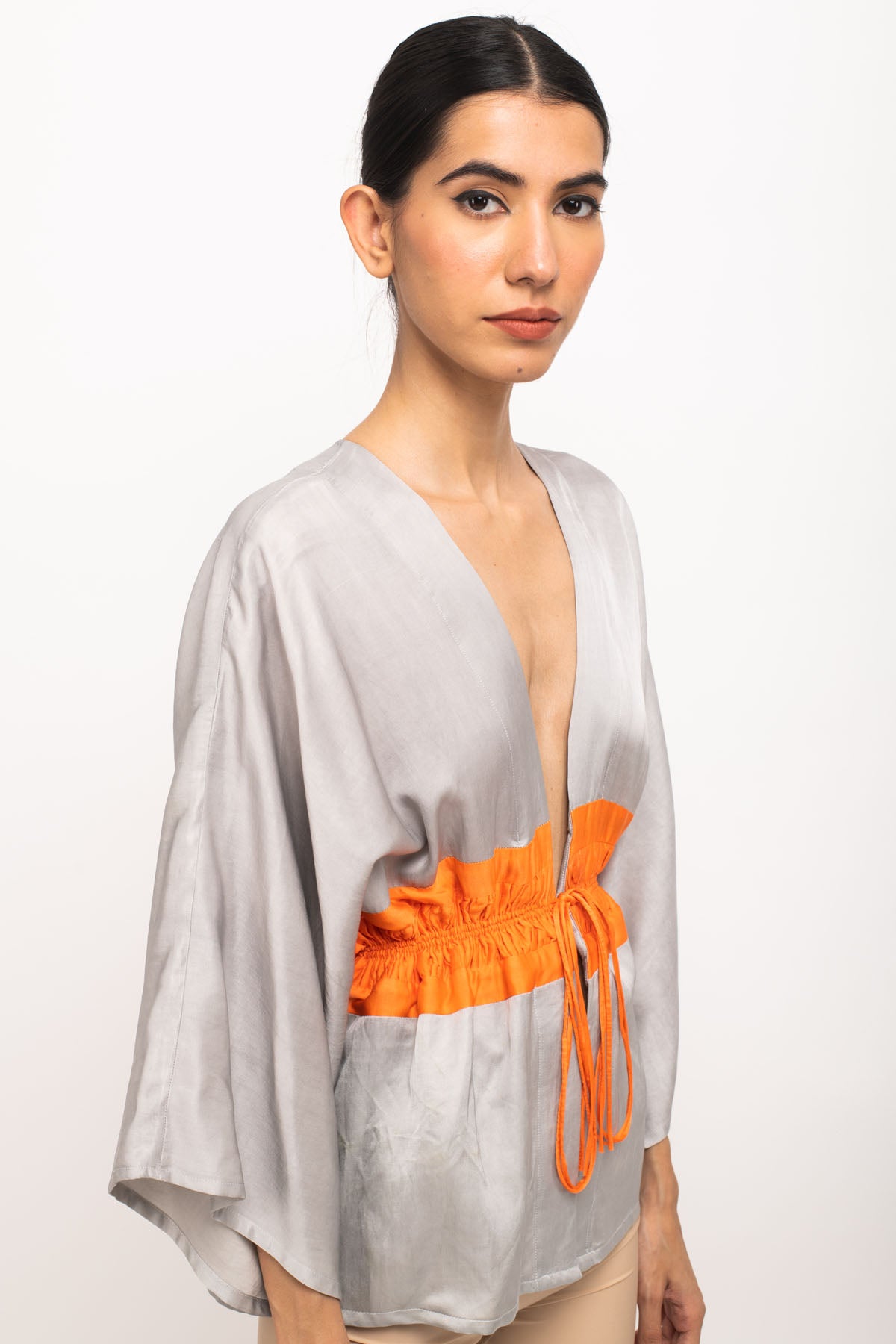 Adjustable Ruched Short Cape