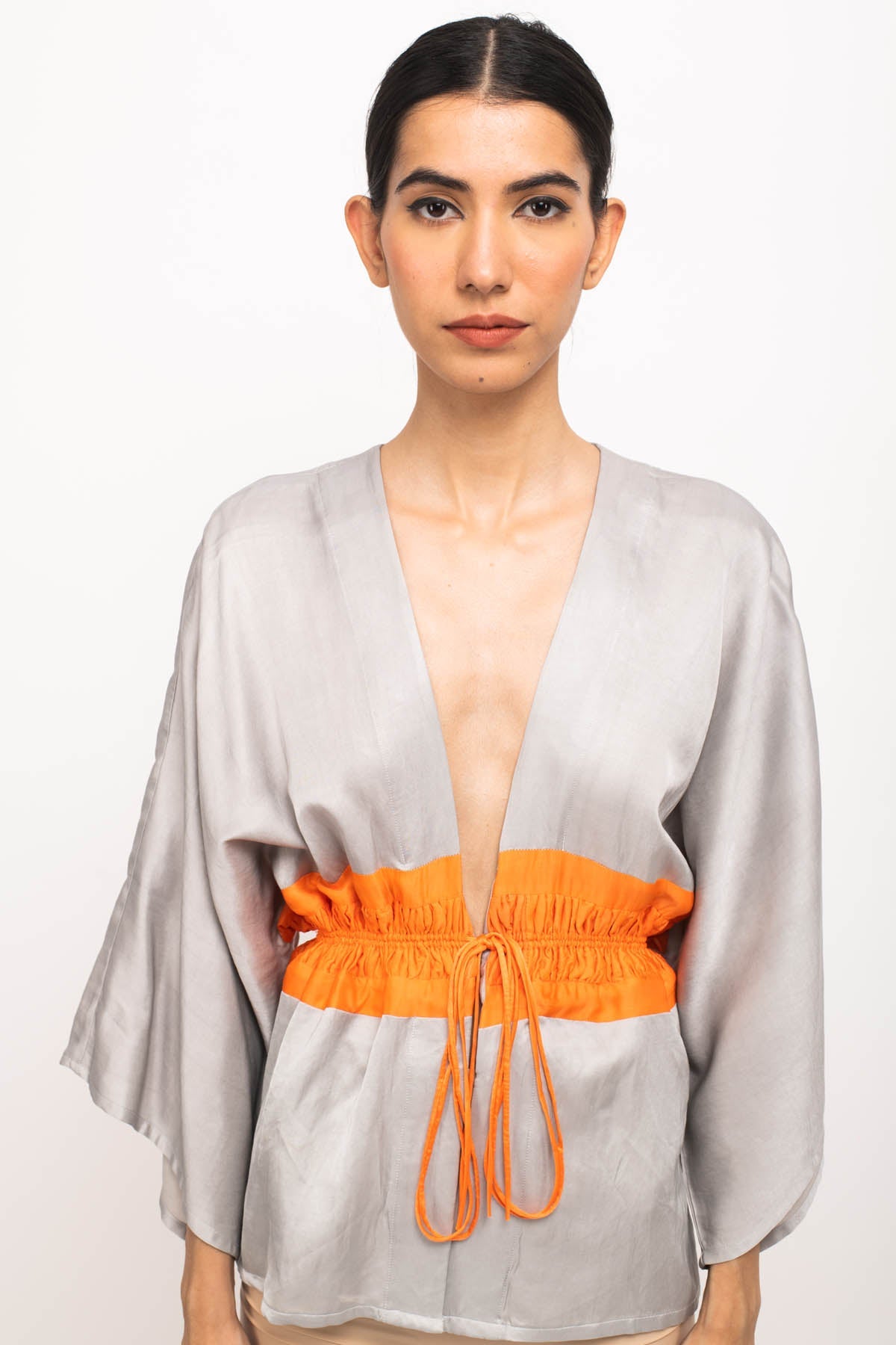 Buy Neora by Nehal ChopraAdjustable Ruched Short Cape for Women Online