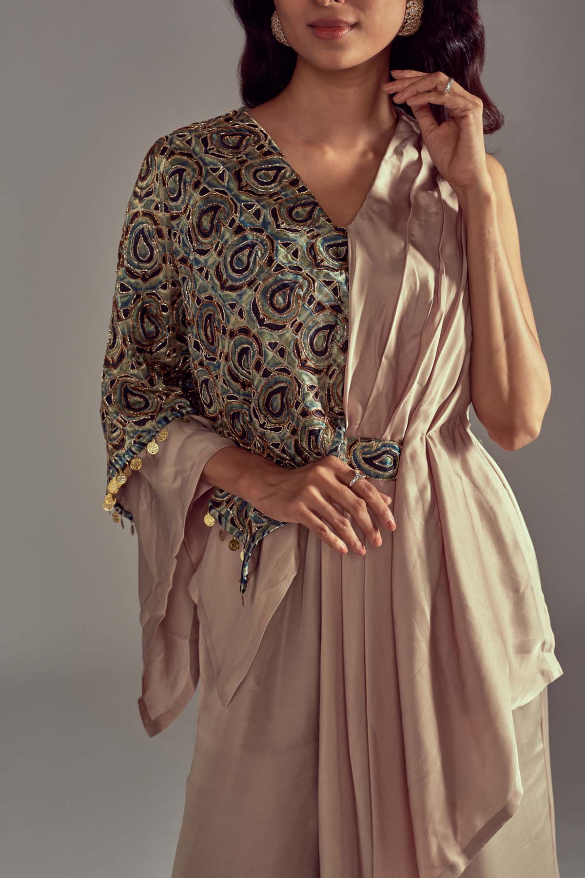 Ajrakh Print Flap Jumpsuit