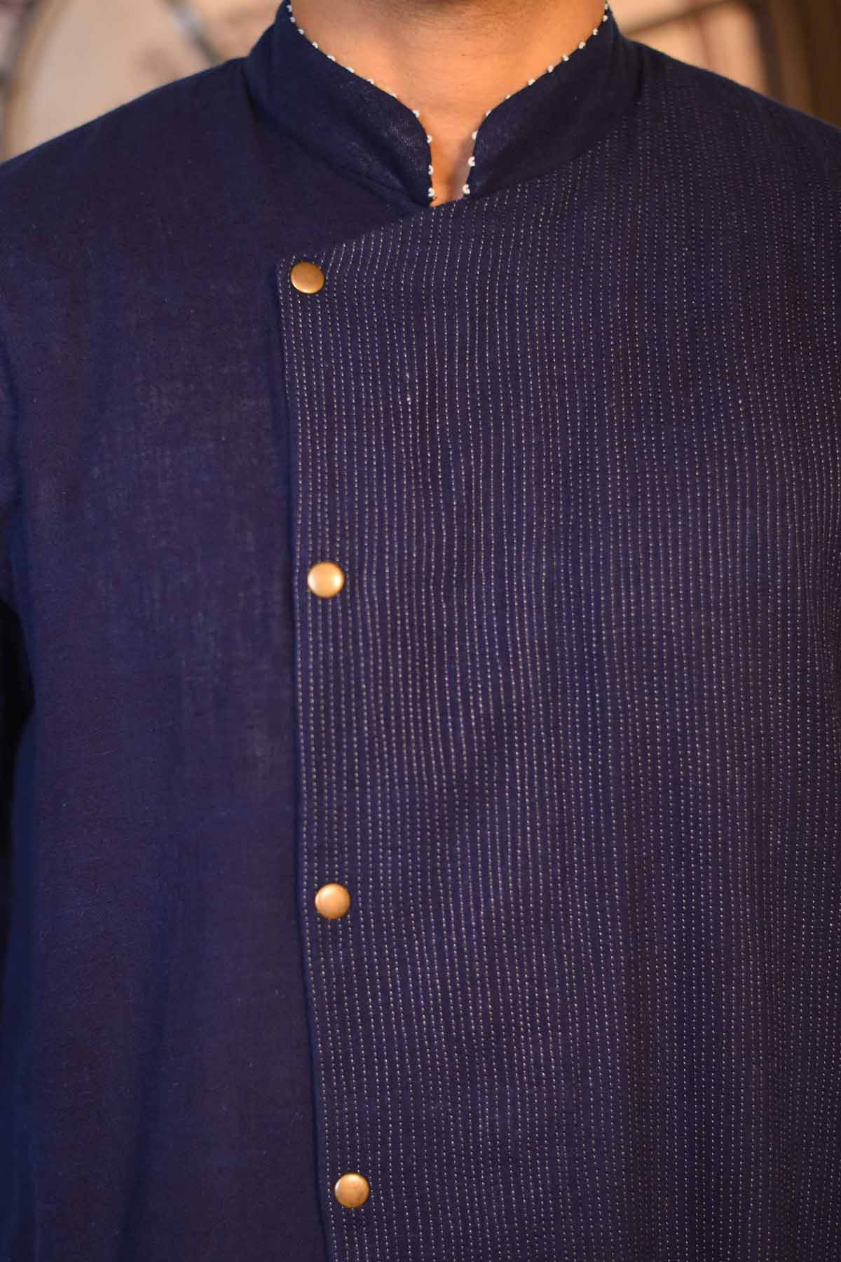 Angrakha Kurta & Churidar Set