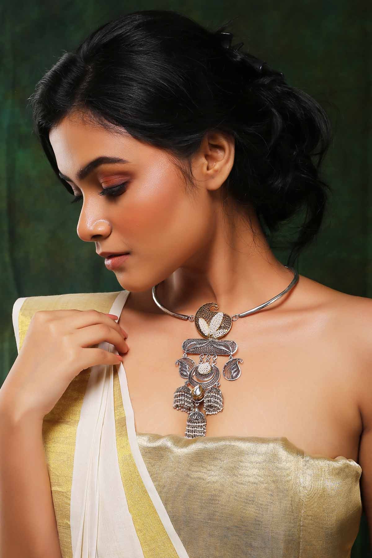 Buy Antique Double Tone Necklace Online