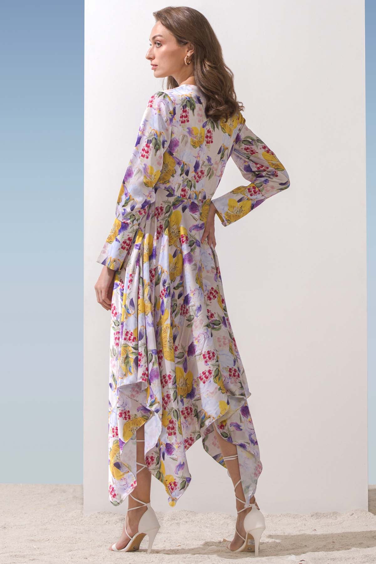 Asymmetric Satin Dress