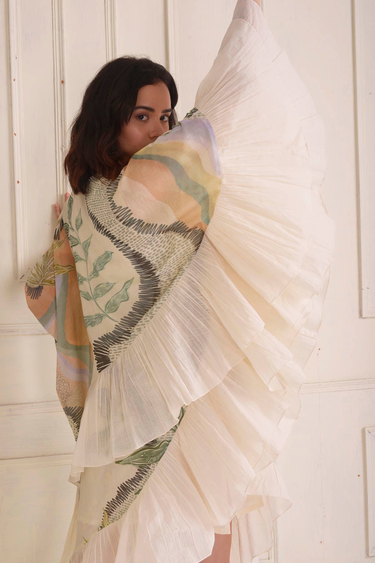 Asymmetrical Dramatic Frilled Dress