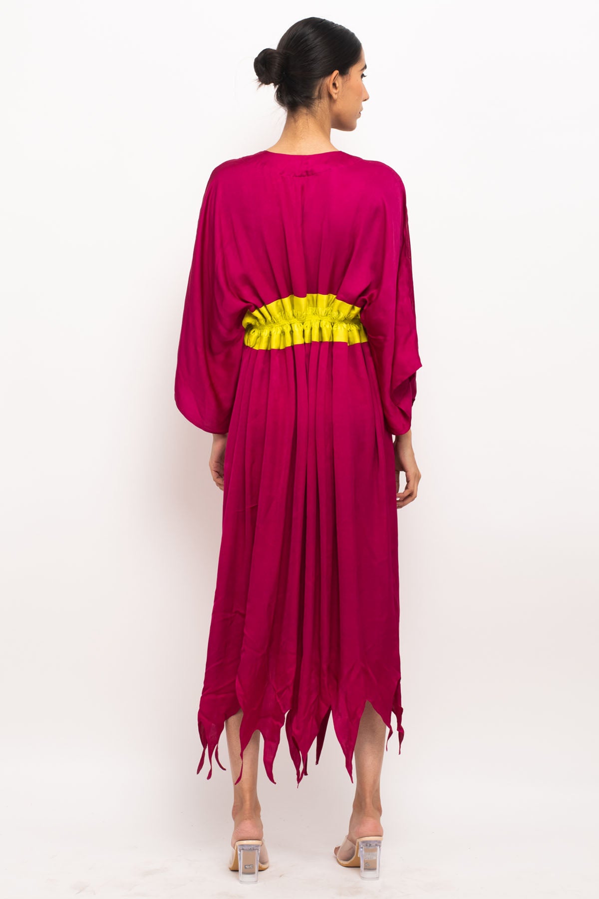 Asymmetrical Front Ruched Dress
