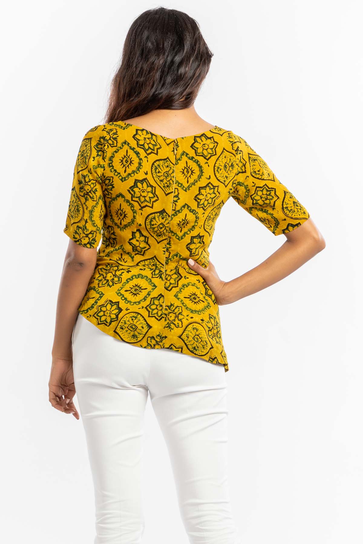Asymmetrical Peplum Top