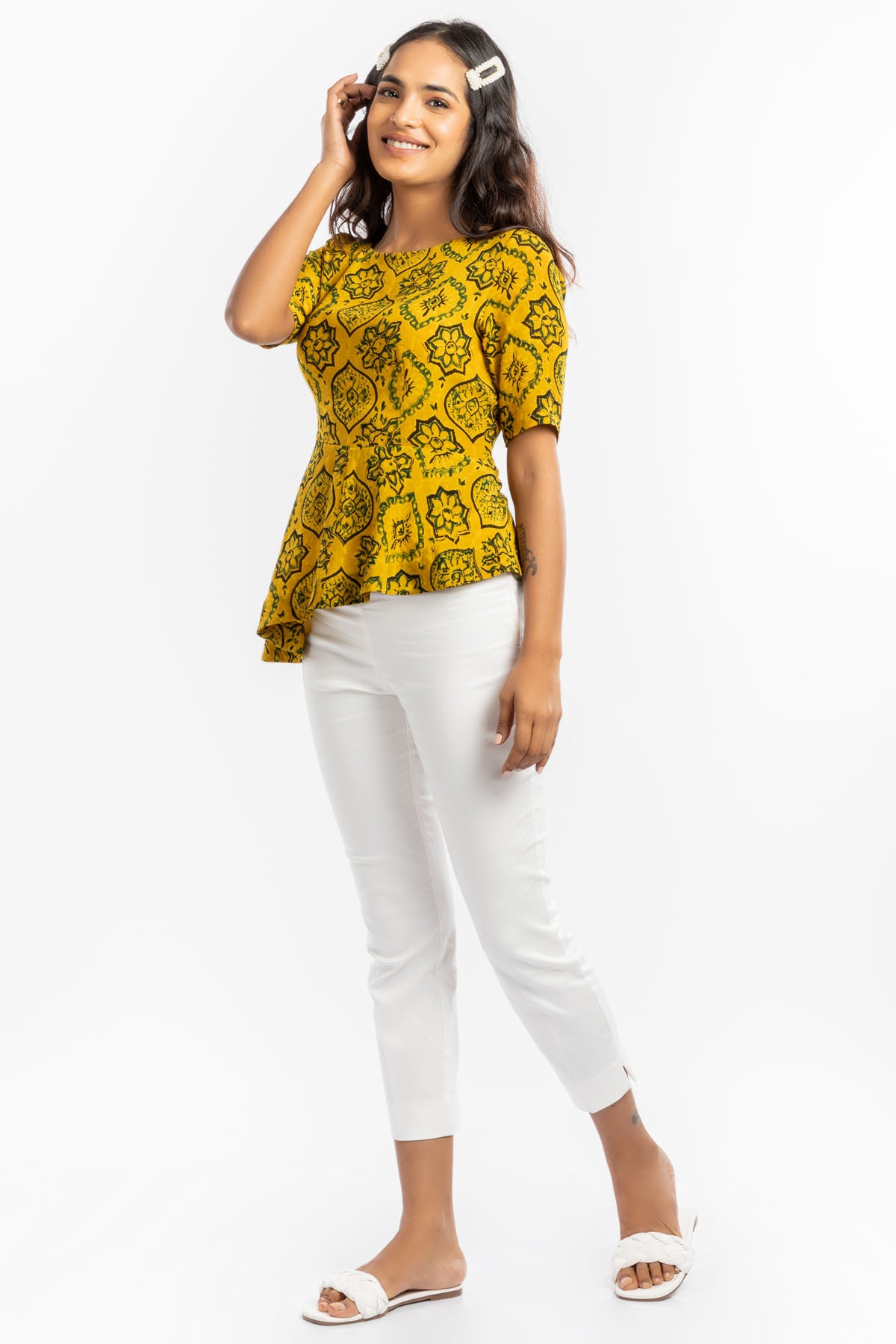 Asymmetrical Peplum Top