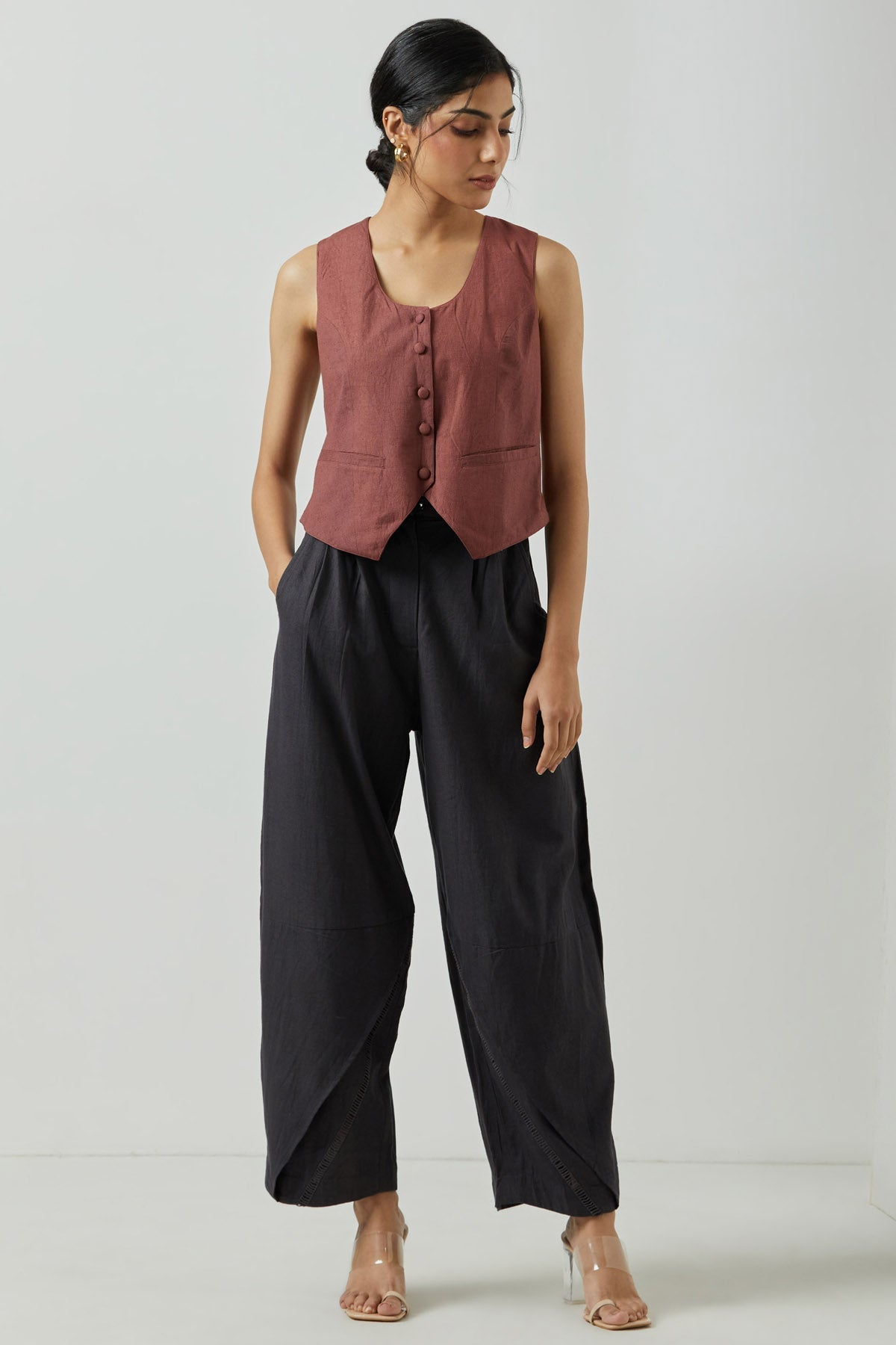 Buy Markkah Studio Asymmetrical Coat & Pant Set for Women Online at ScrollnShops