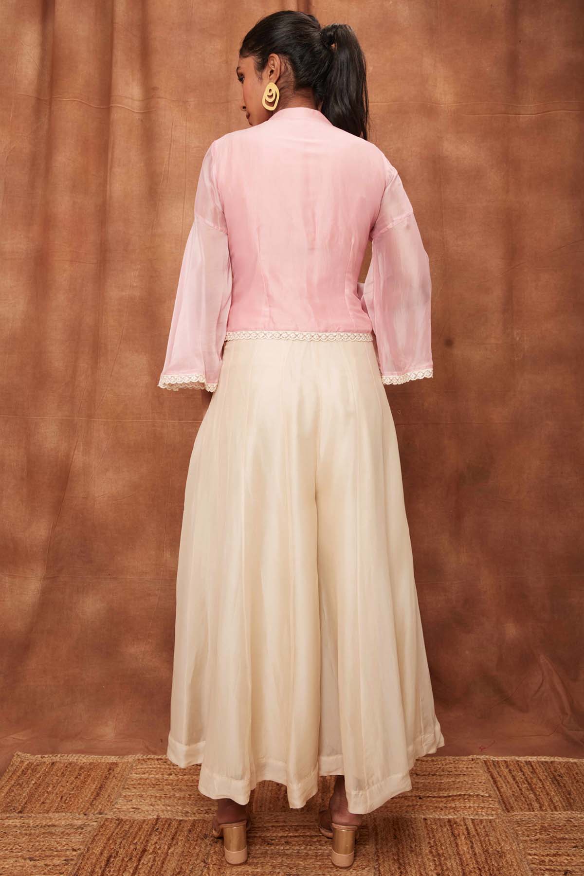 Baby Pink Fine Pintuck Top & Pants