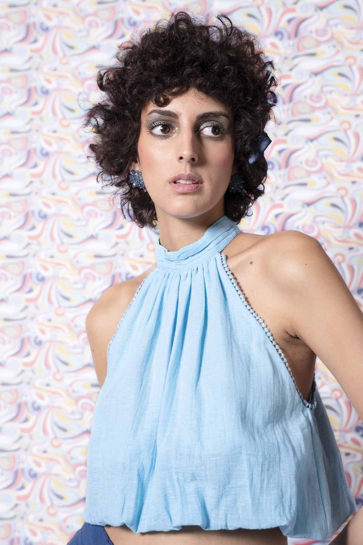 Balloon Style Turtle Neck Top