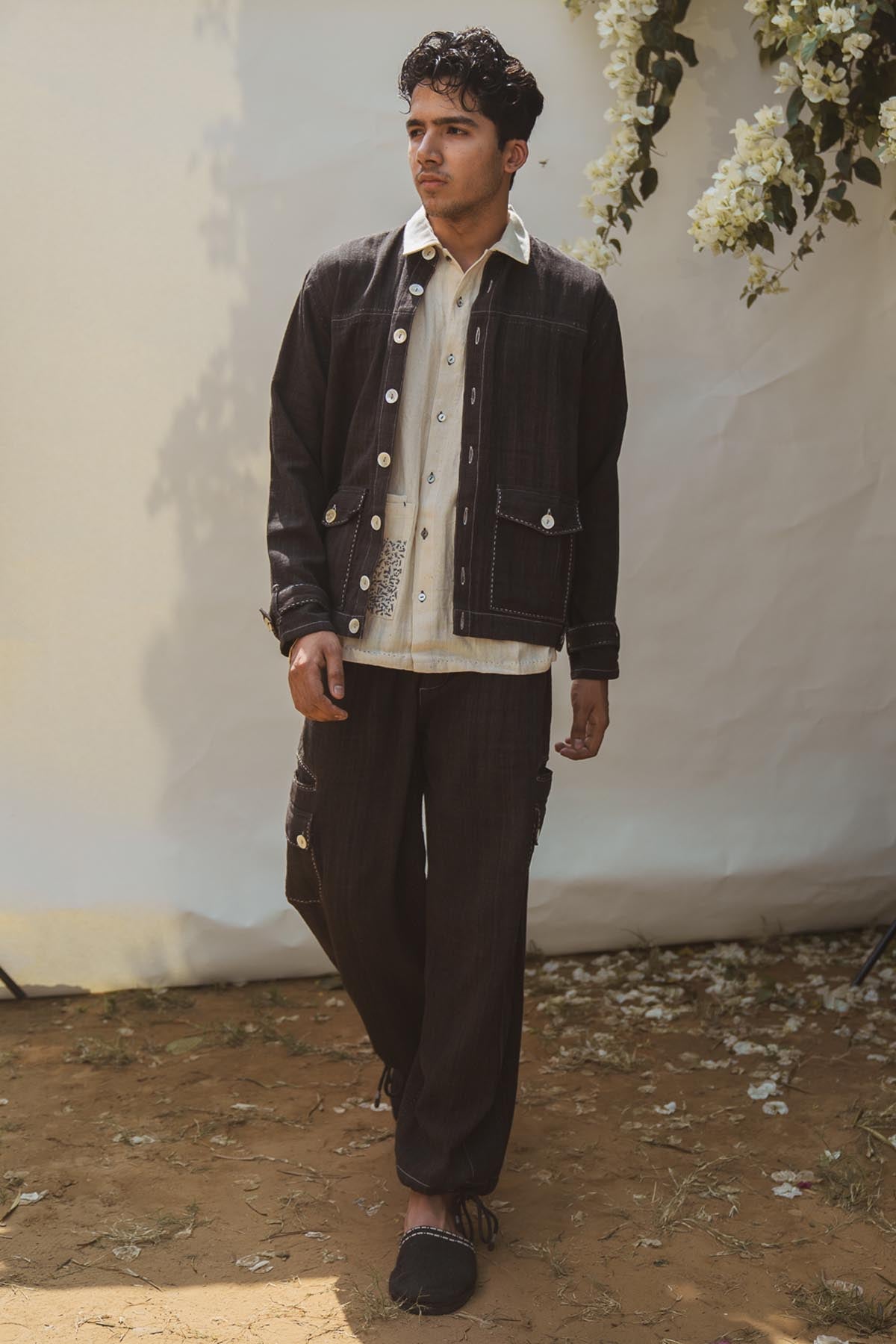 Buy Designer Band Collar Bomber Jacket By Lafaani