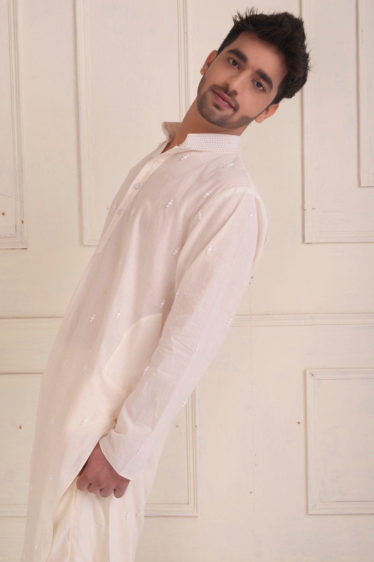 Beadwork Embroidered Kurta Set