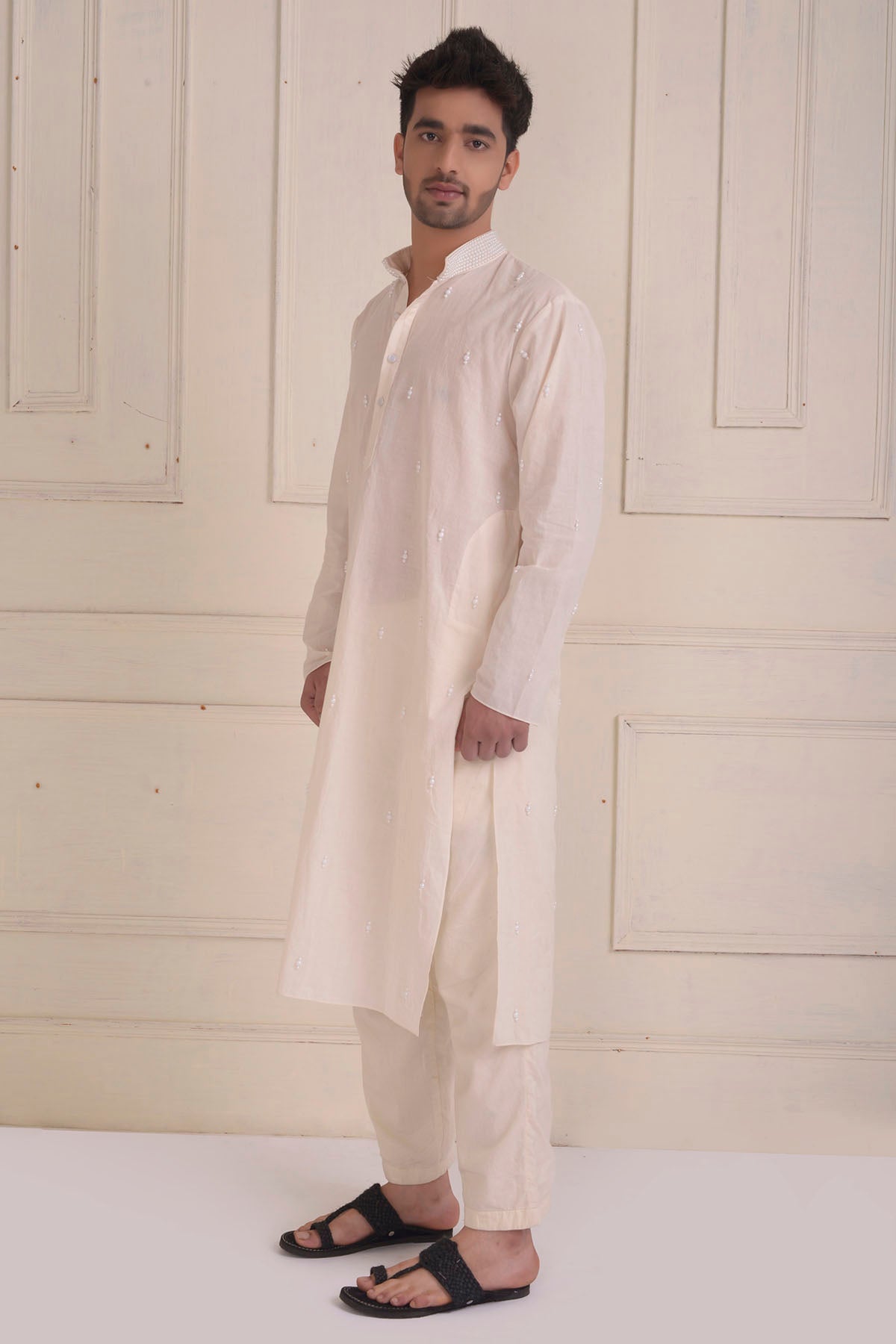 Beadwork Embroidered Kurta Set