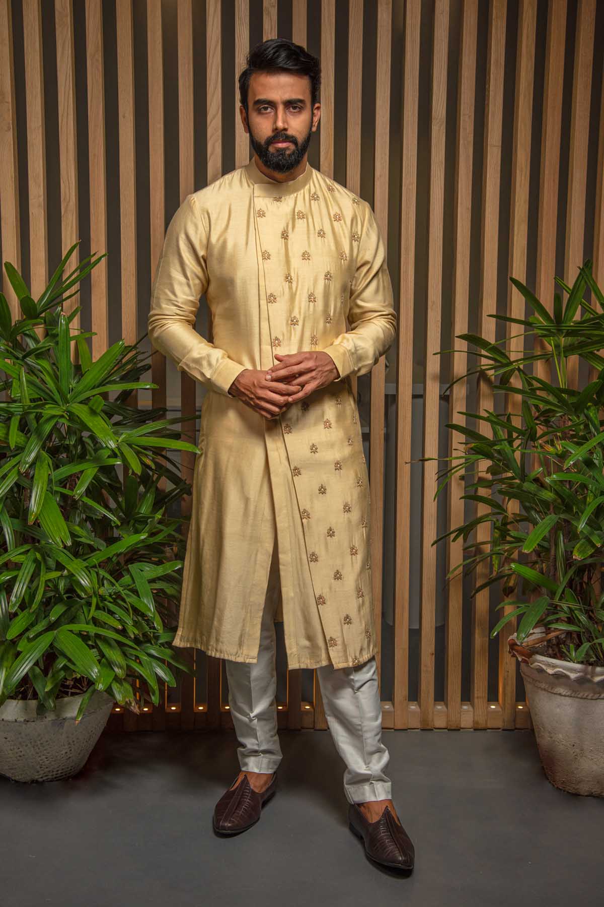 Buy Beige Asymmetric Kurta Set Online