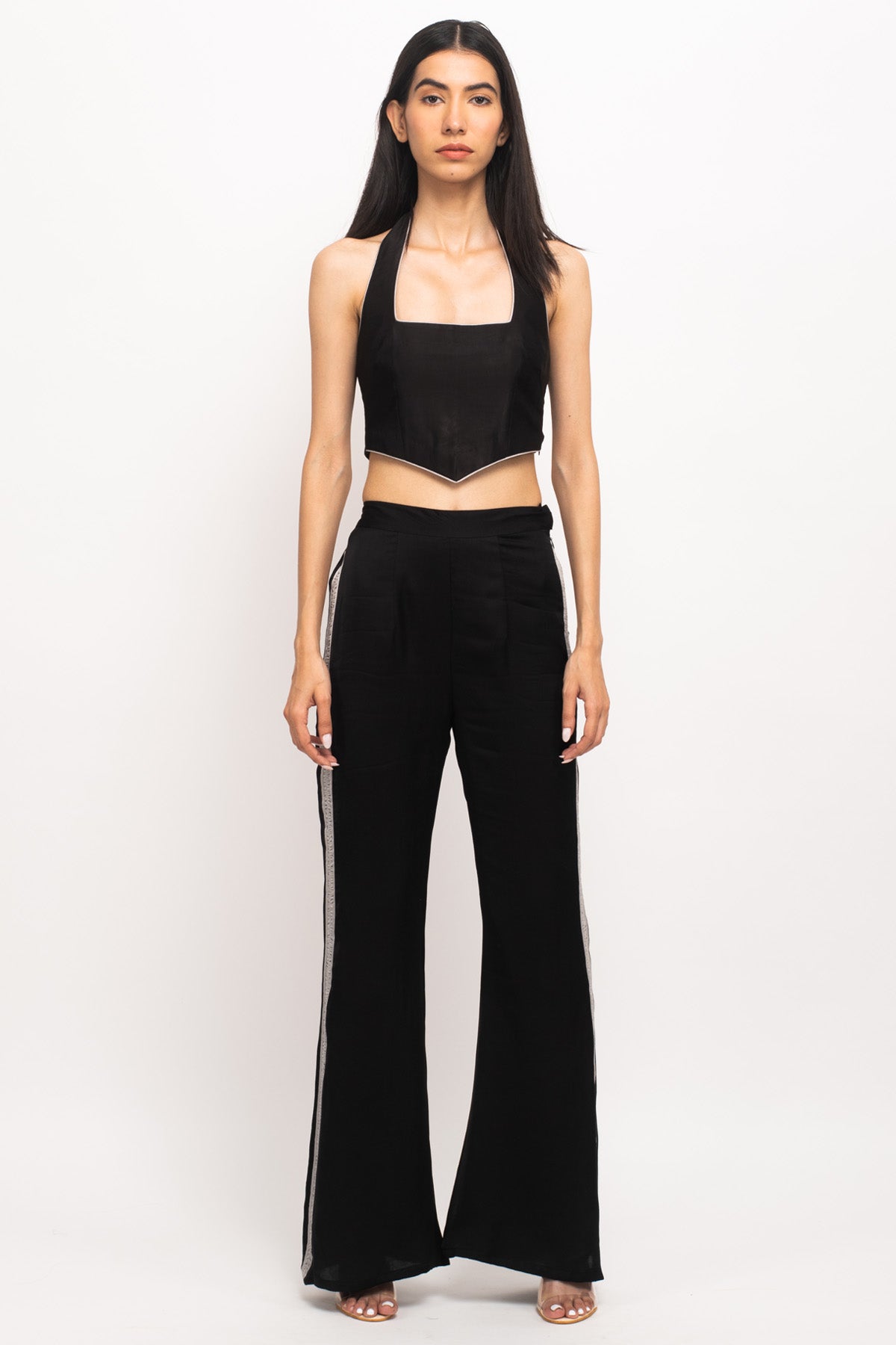 Black Color Blocked Co-ord Set