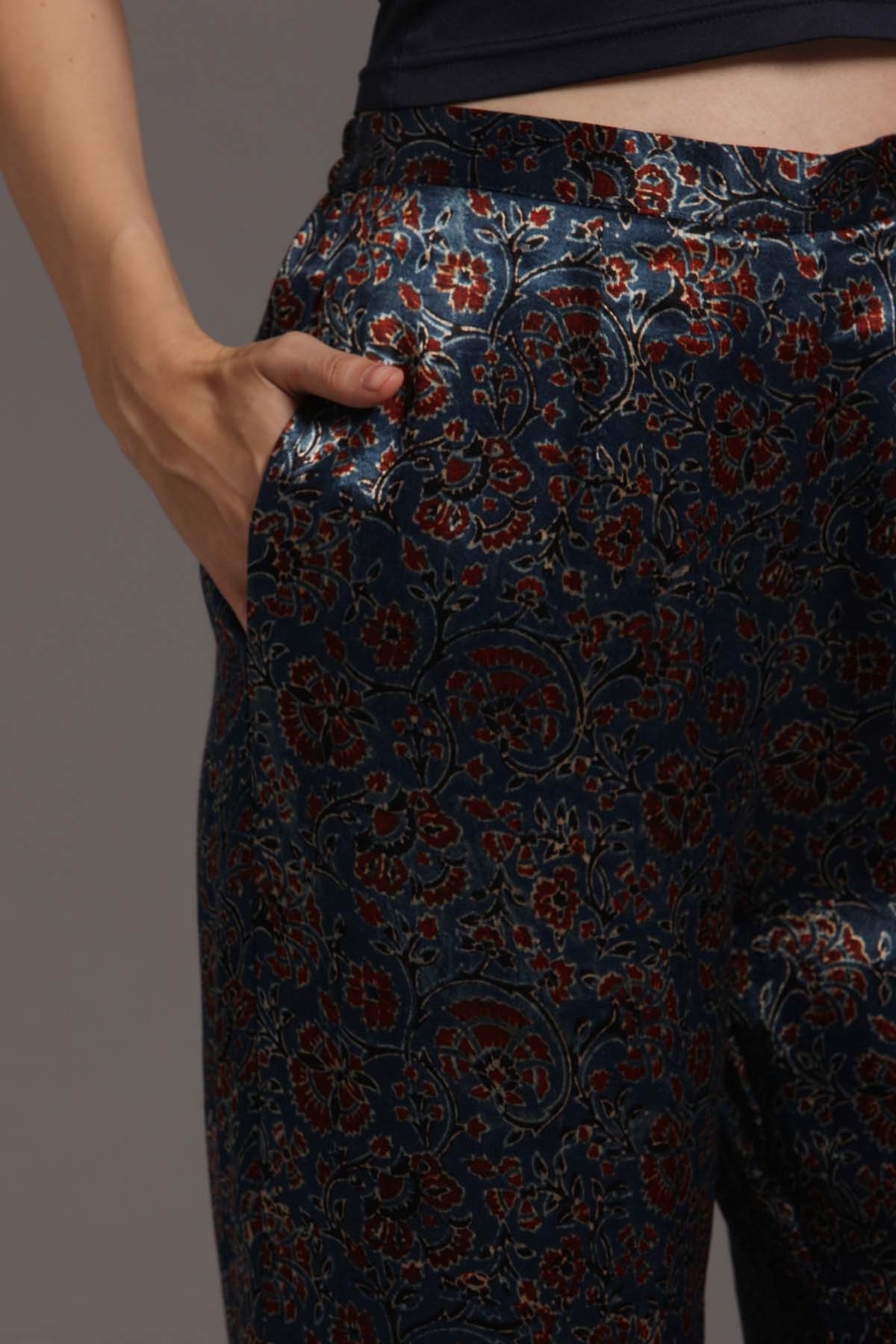 Blue Ajrakh Jacket & Pant Set