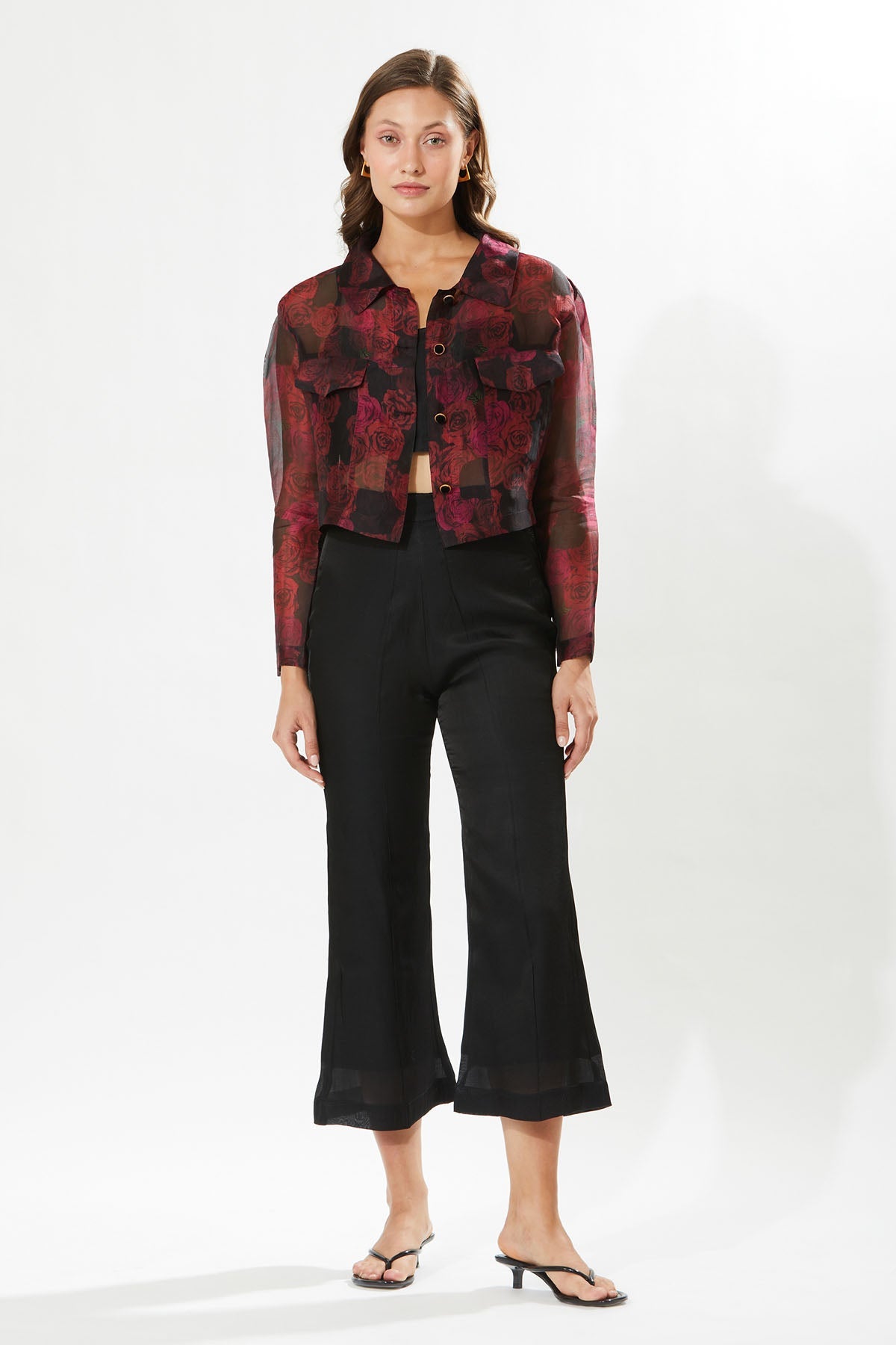 Buy Designer Meadow Button Up Jacket & Pant Set for Women at ScrollnShops