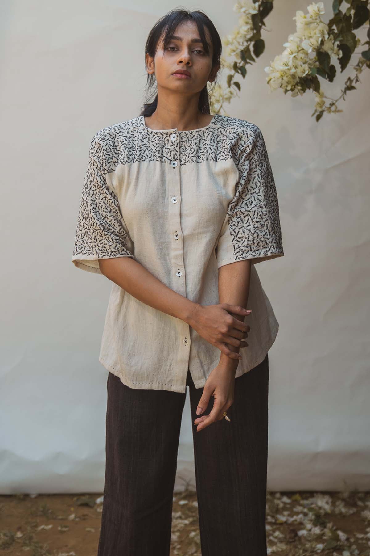 Buy Designer Buttoned Down Kimono Top By Lafaani