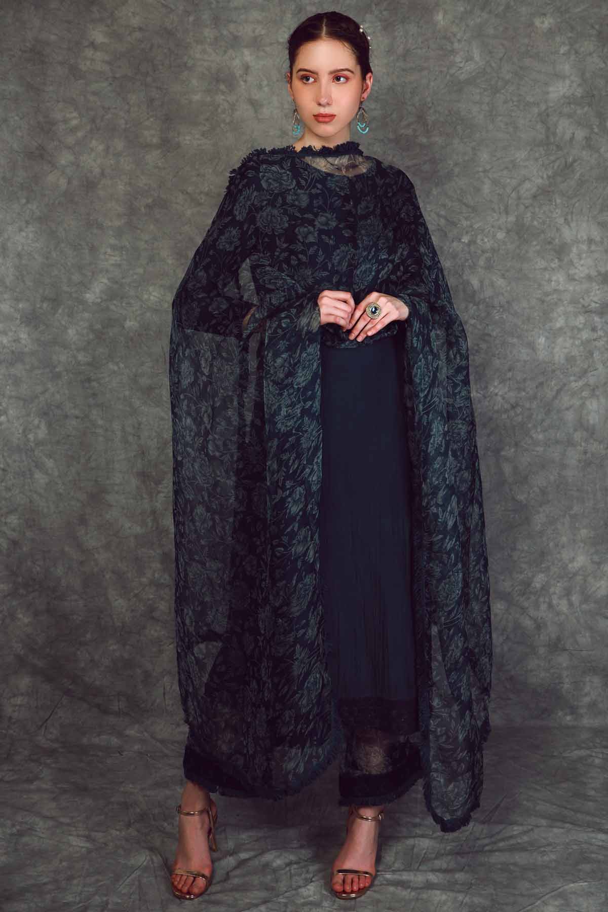 Blue Dori Embroidered Kurta Set