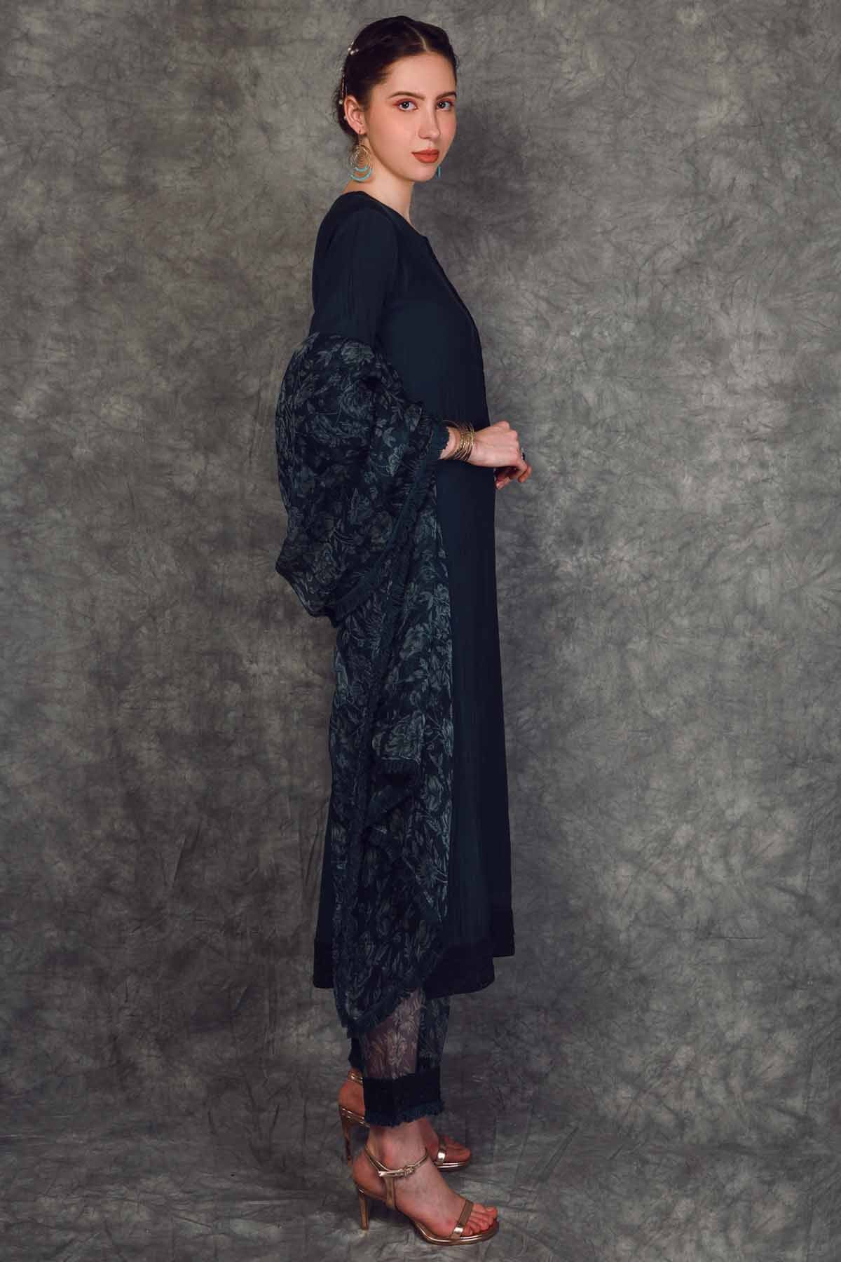 Blue Dori Embroidered Kurta Set