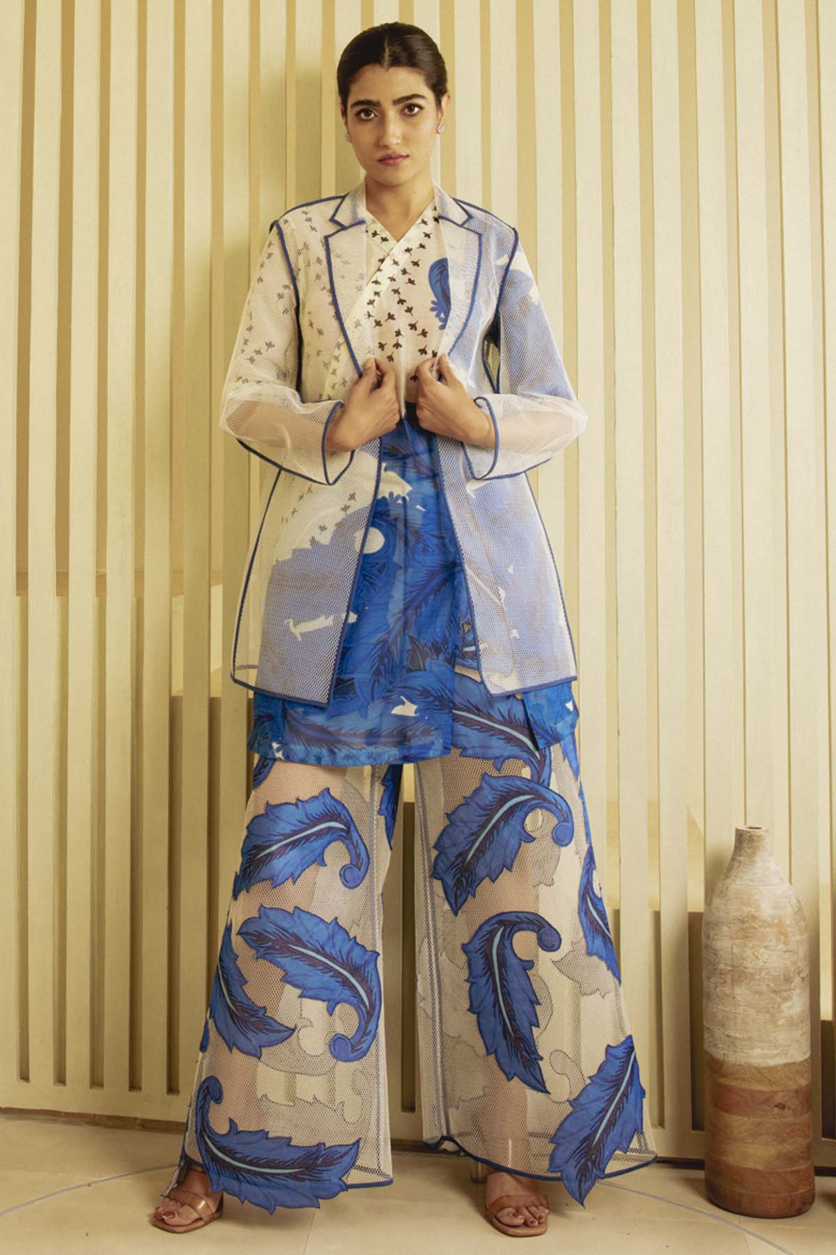 Chanderi Jacket & Palazzo Set