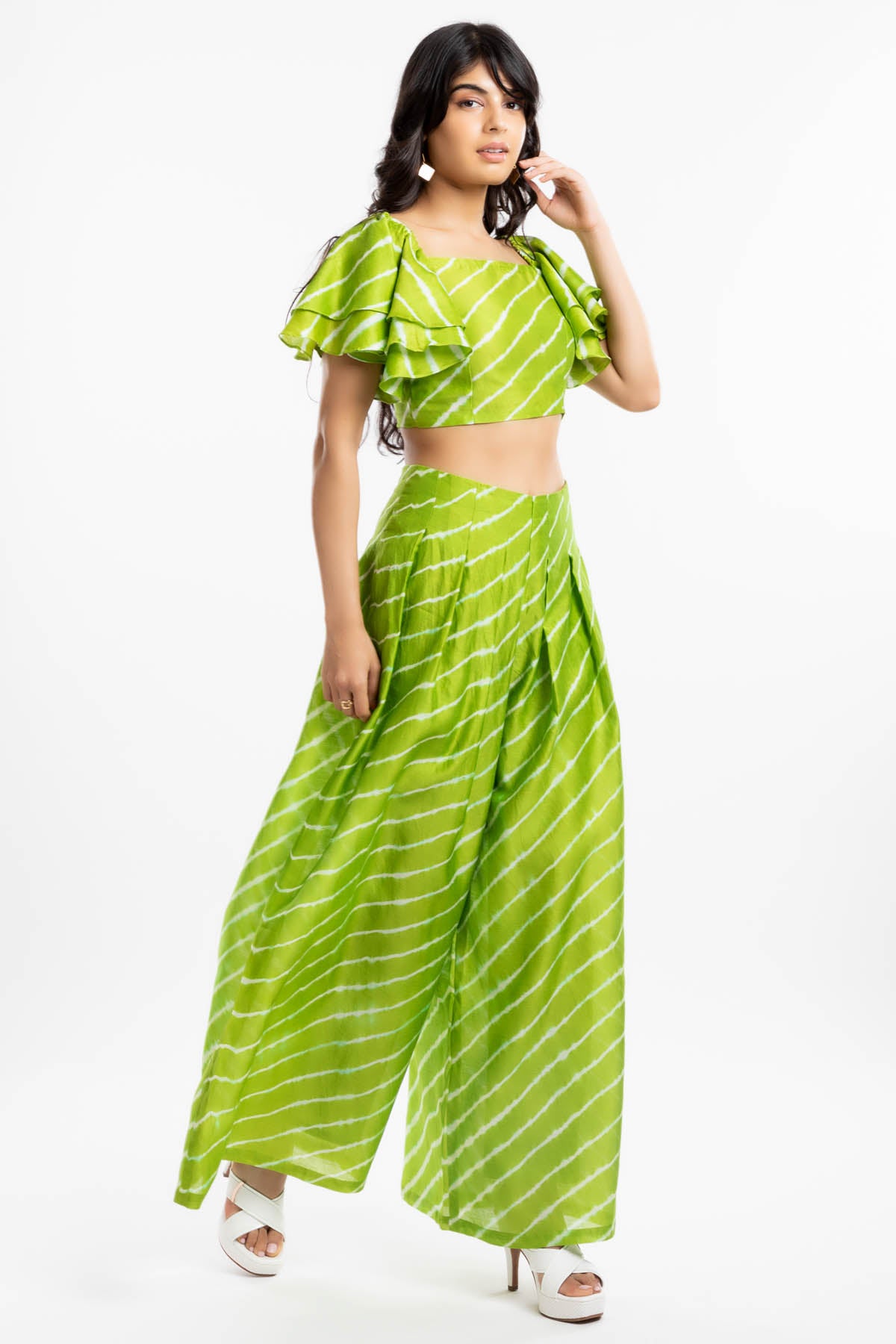 Chanderi Striped Trousers