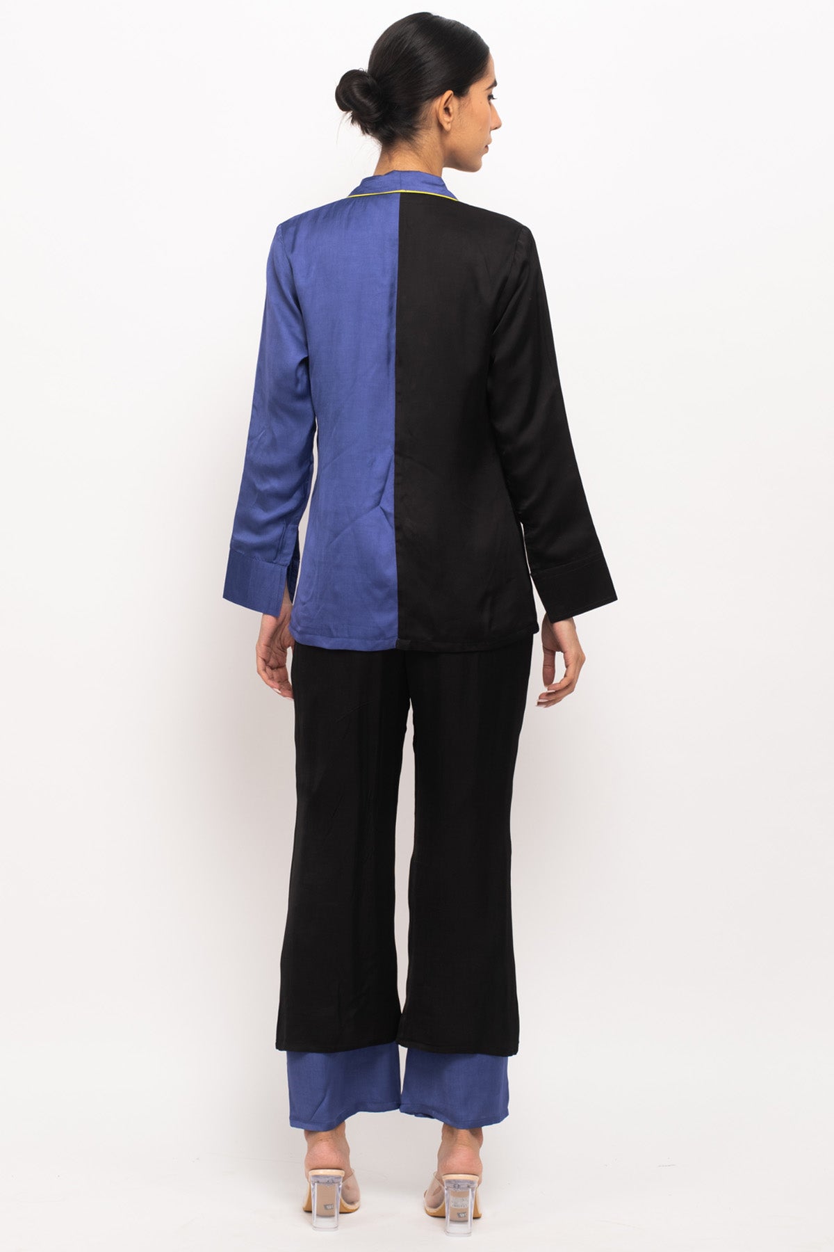 Color Blocked Blazer Co-ord Set