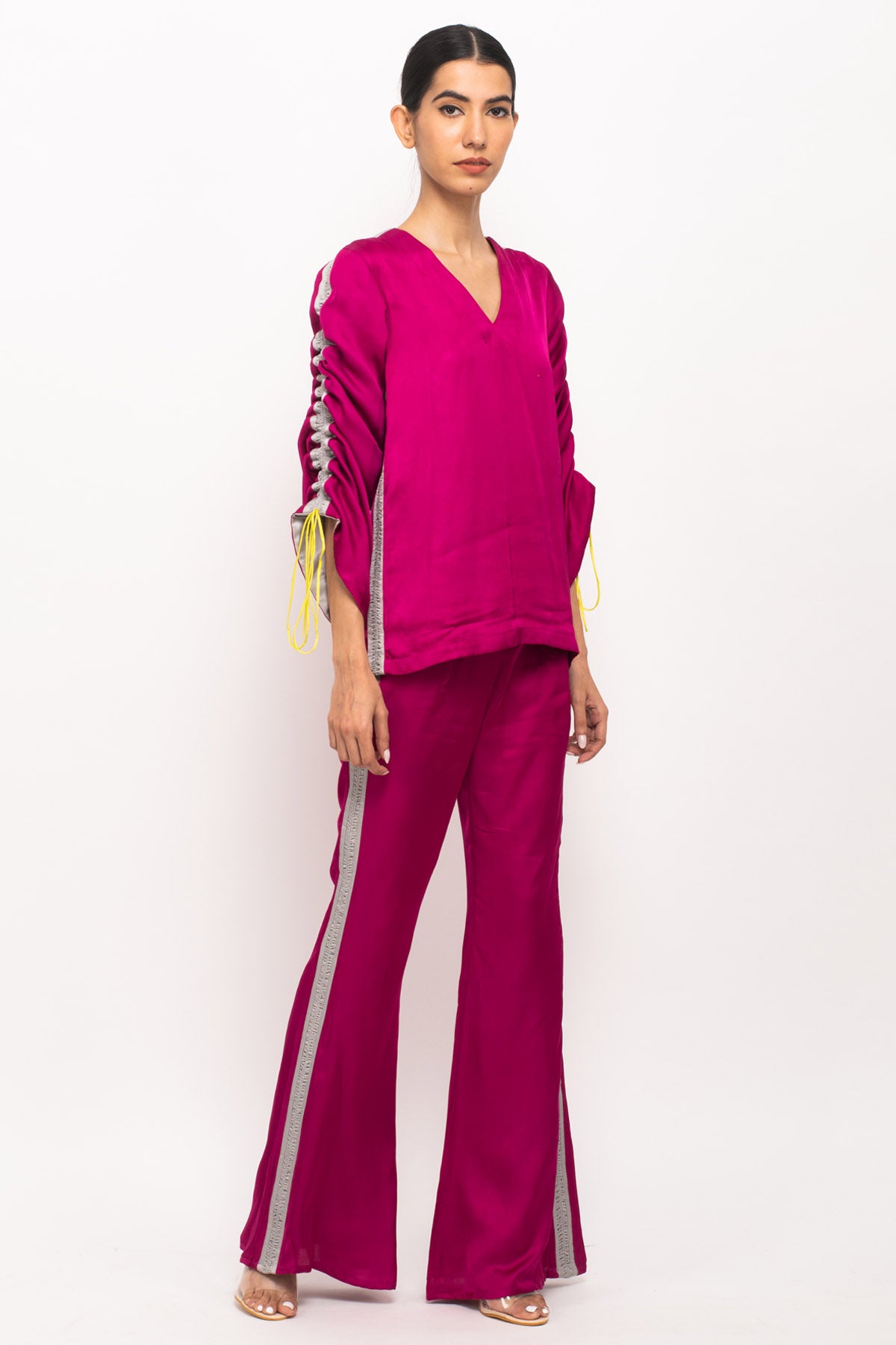 Color Blocked Full Sleeves Co-ord Set