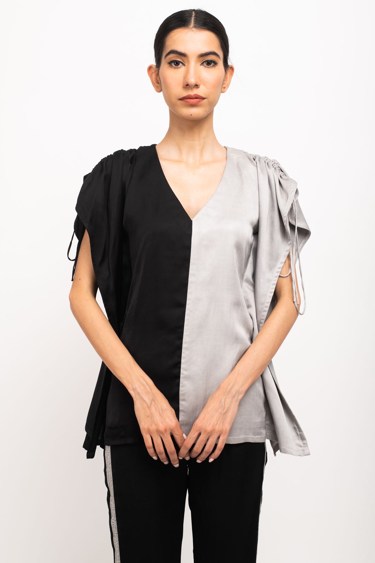 Color Blocked Kaftan Top & Pants