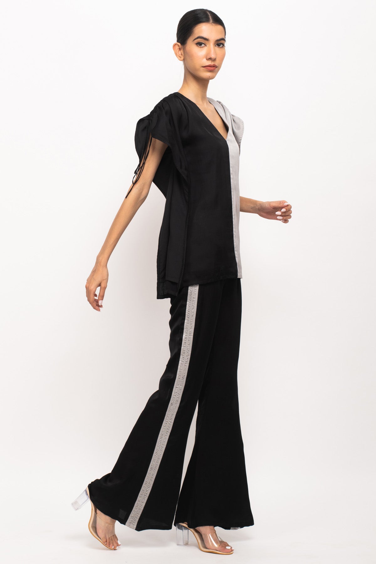 Color Blocked Kaftan Top & Pants