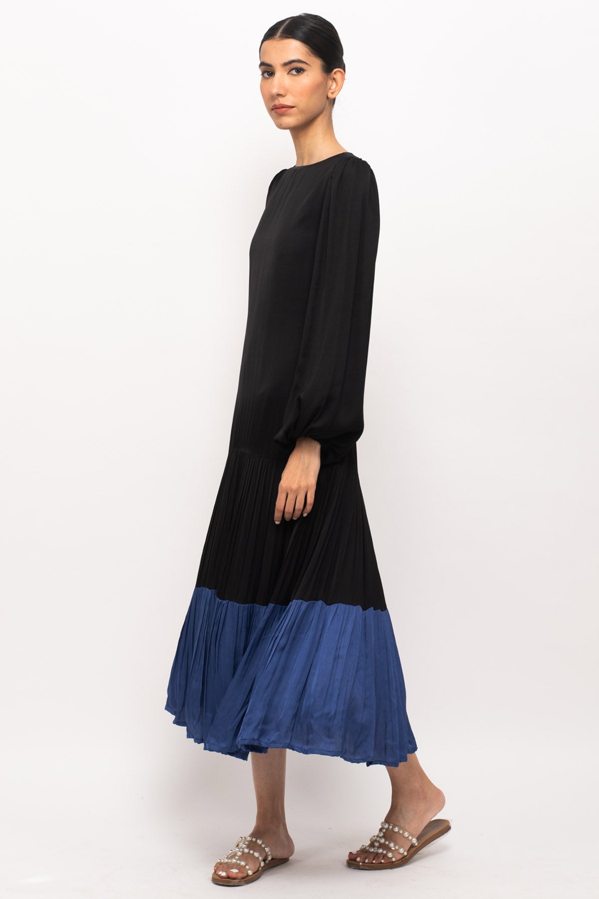 Color Blocked Maxi Dress