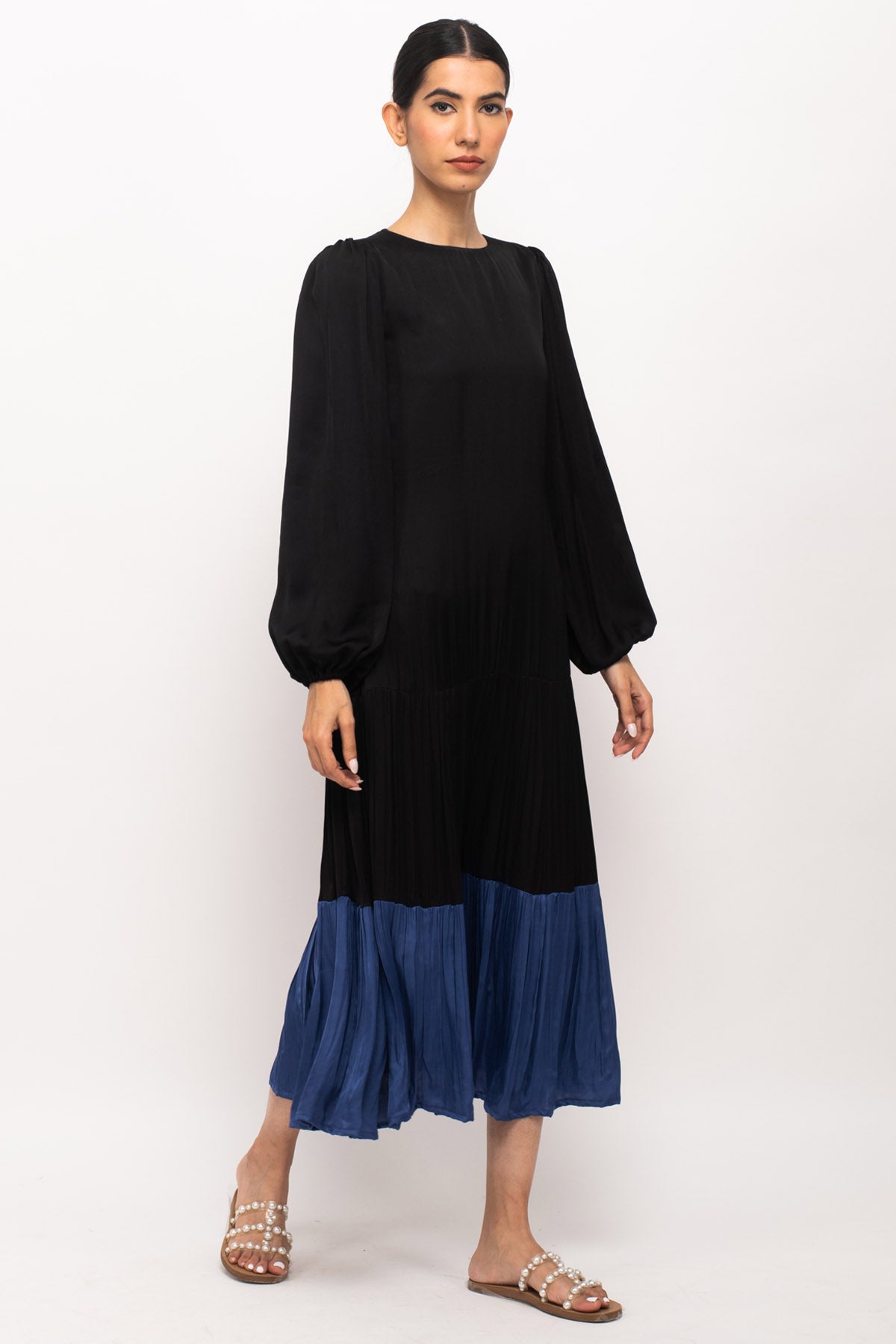 Color Blocked Maxi Dress