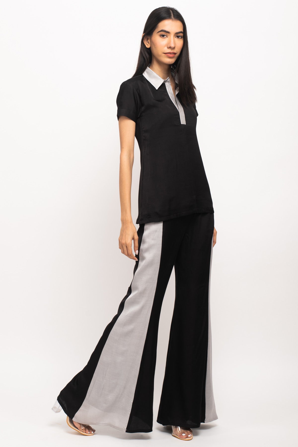 Color Blocked Panelled Co-ord Set