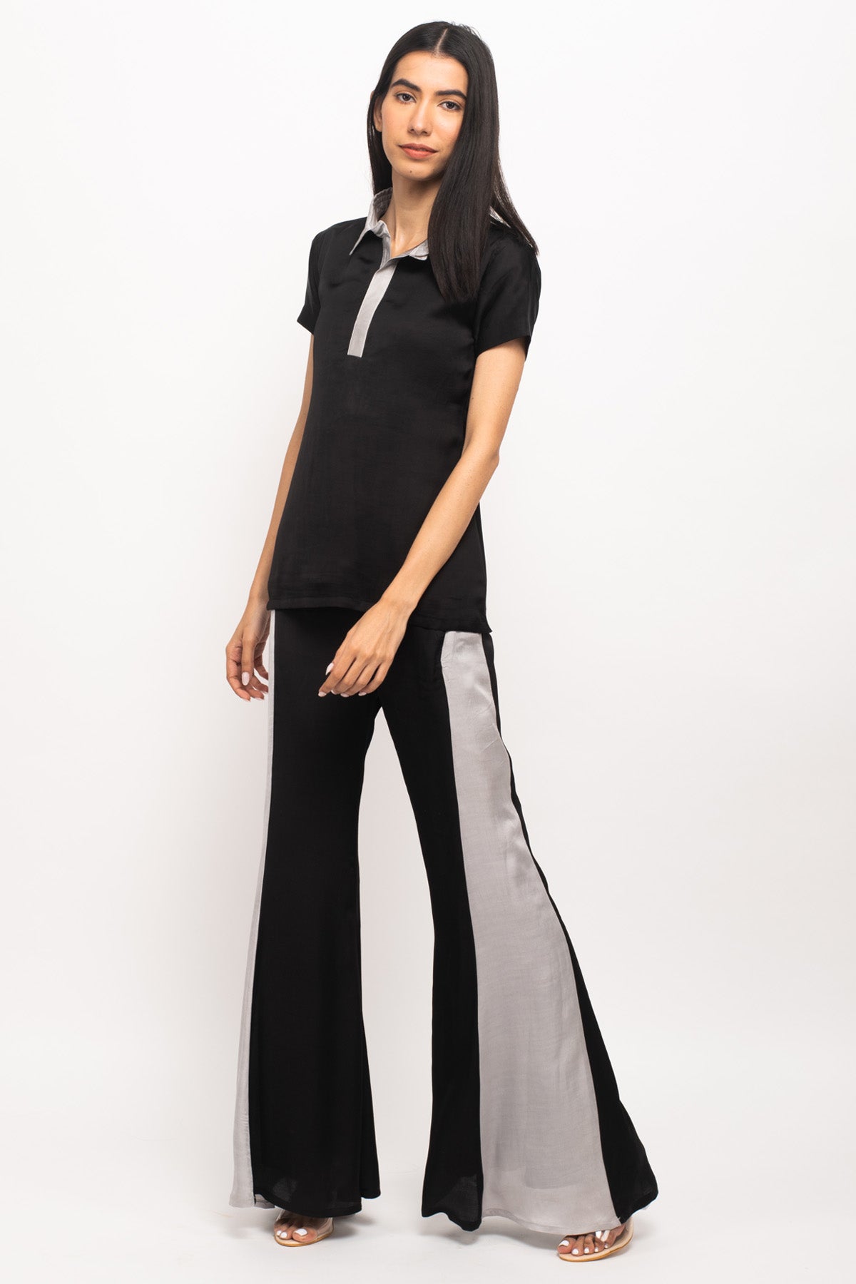 Color Blocked Panelled Co-ord Set