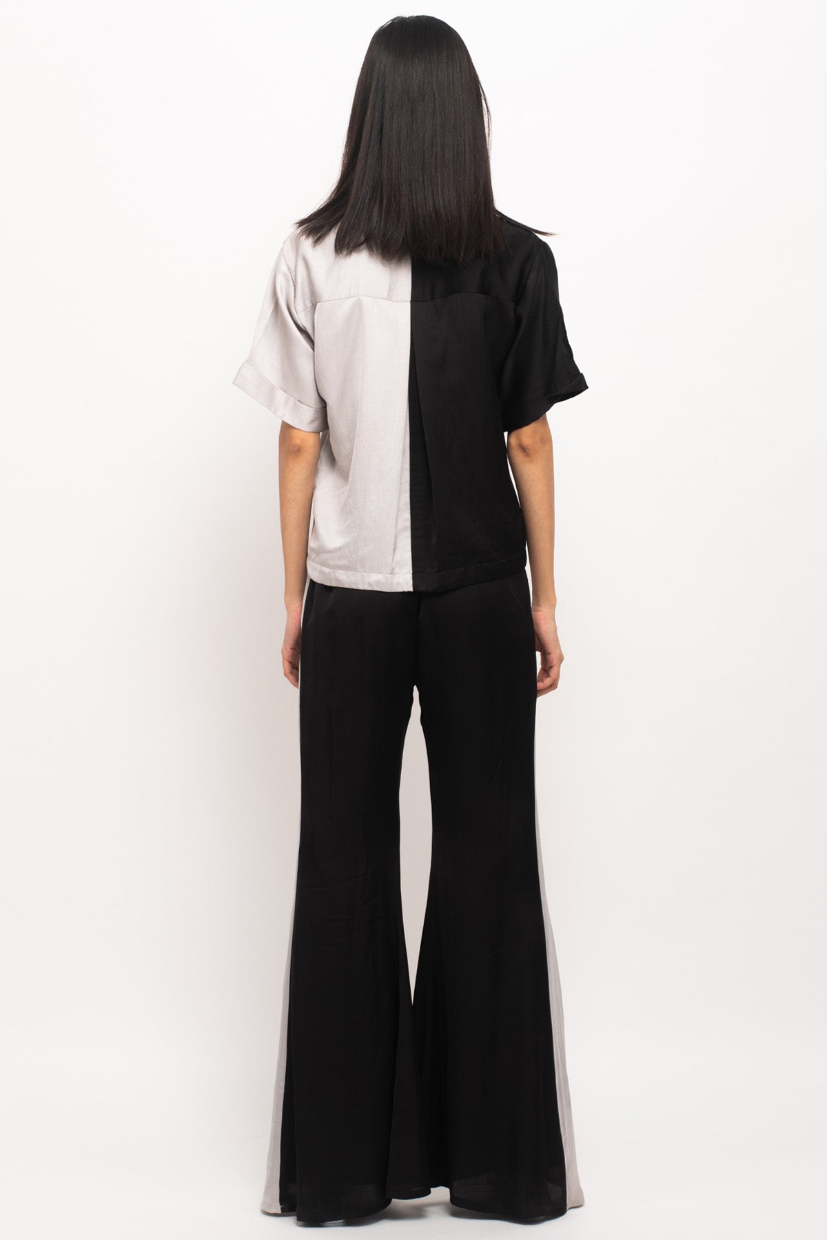 Color Blocked Solid Texture Co-ord Set