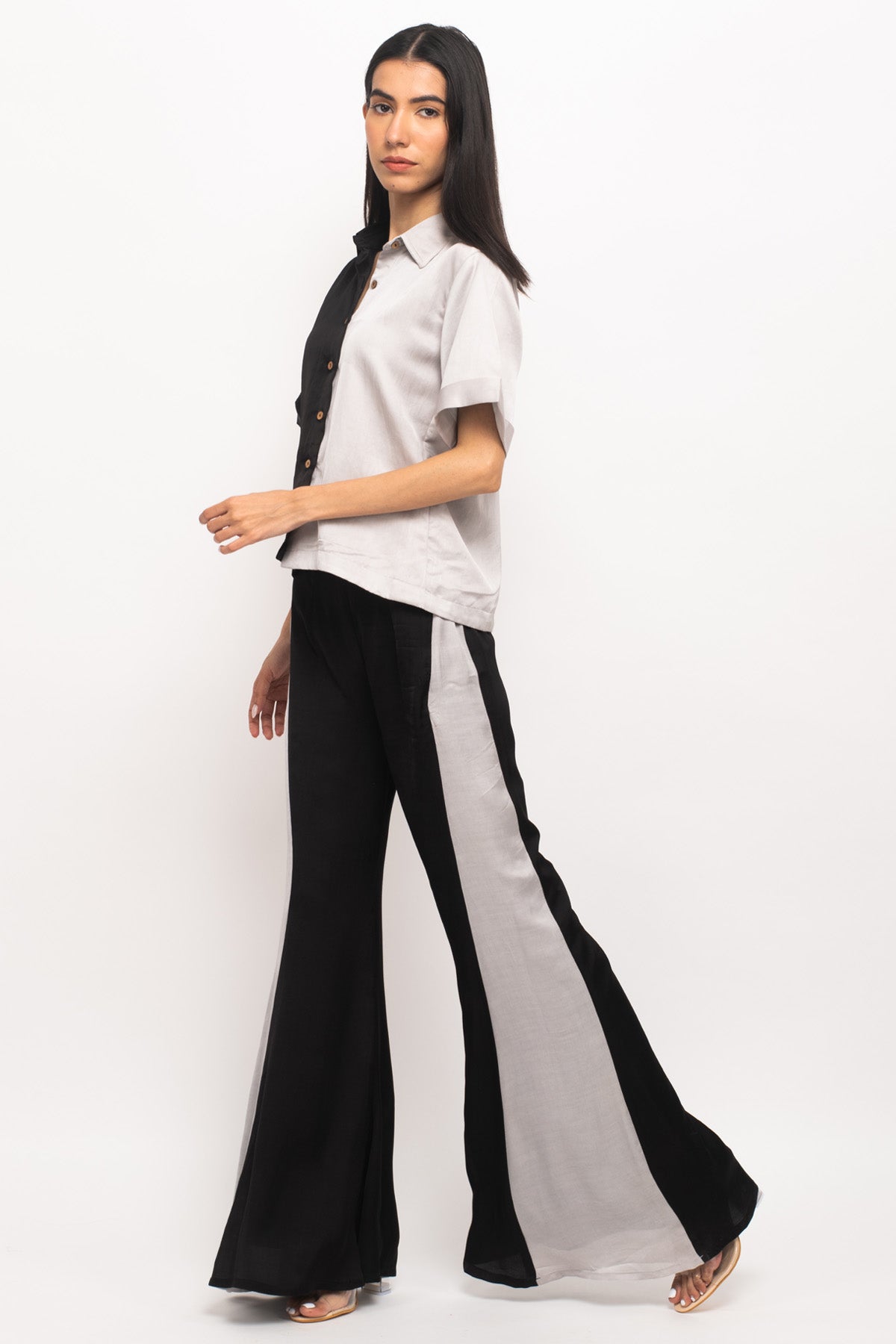 Color Blocked Solid Texture Co-ord Set